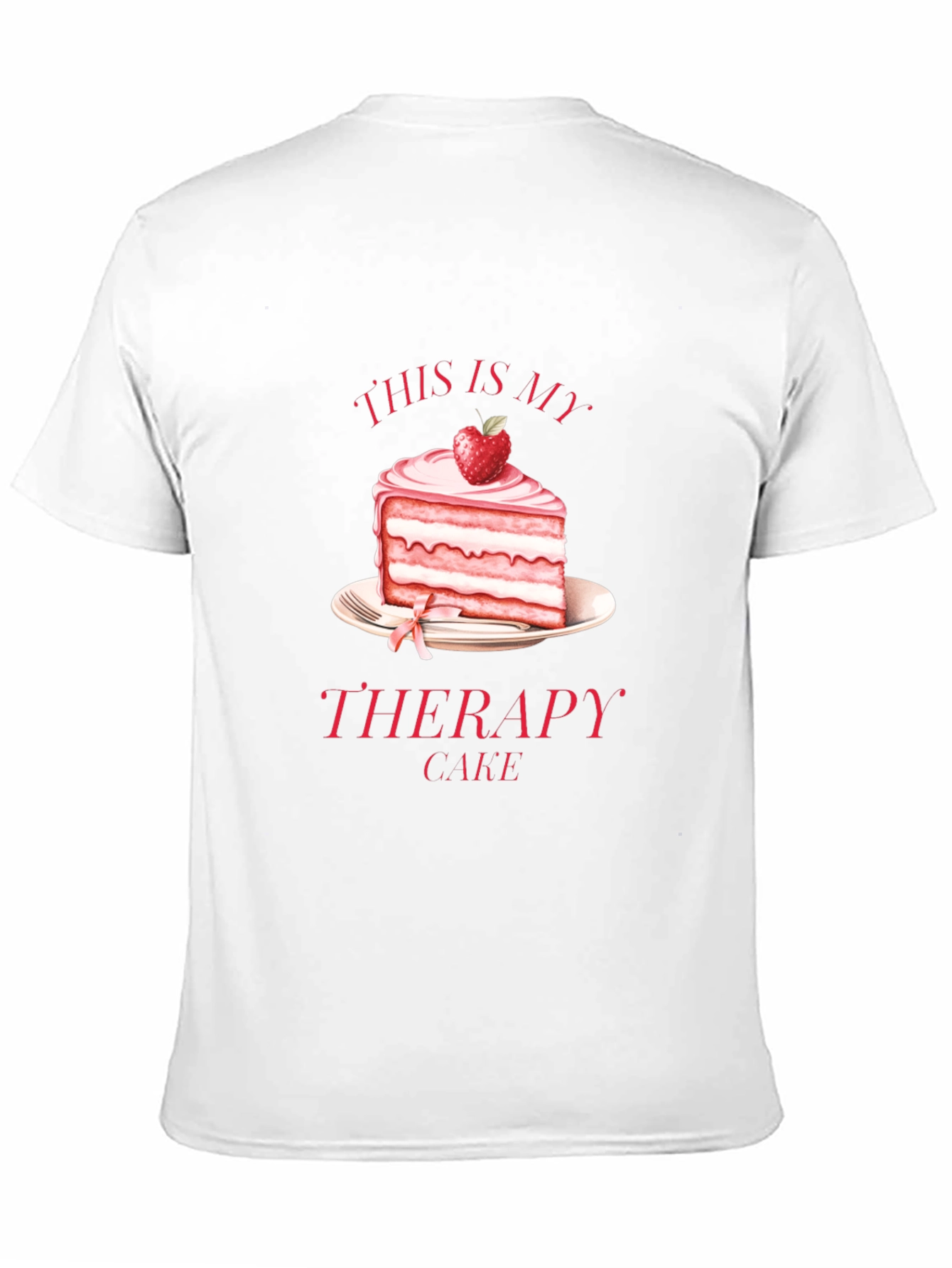 Black Therapy Cake T-Shirt - Funny Foodie Tee view 11