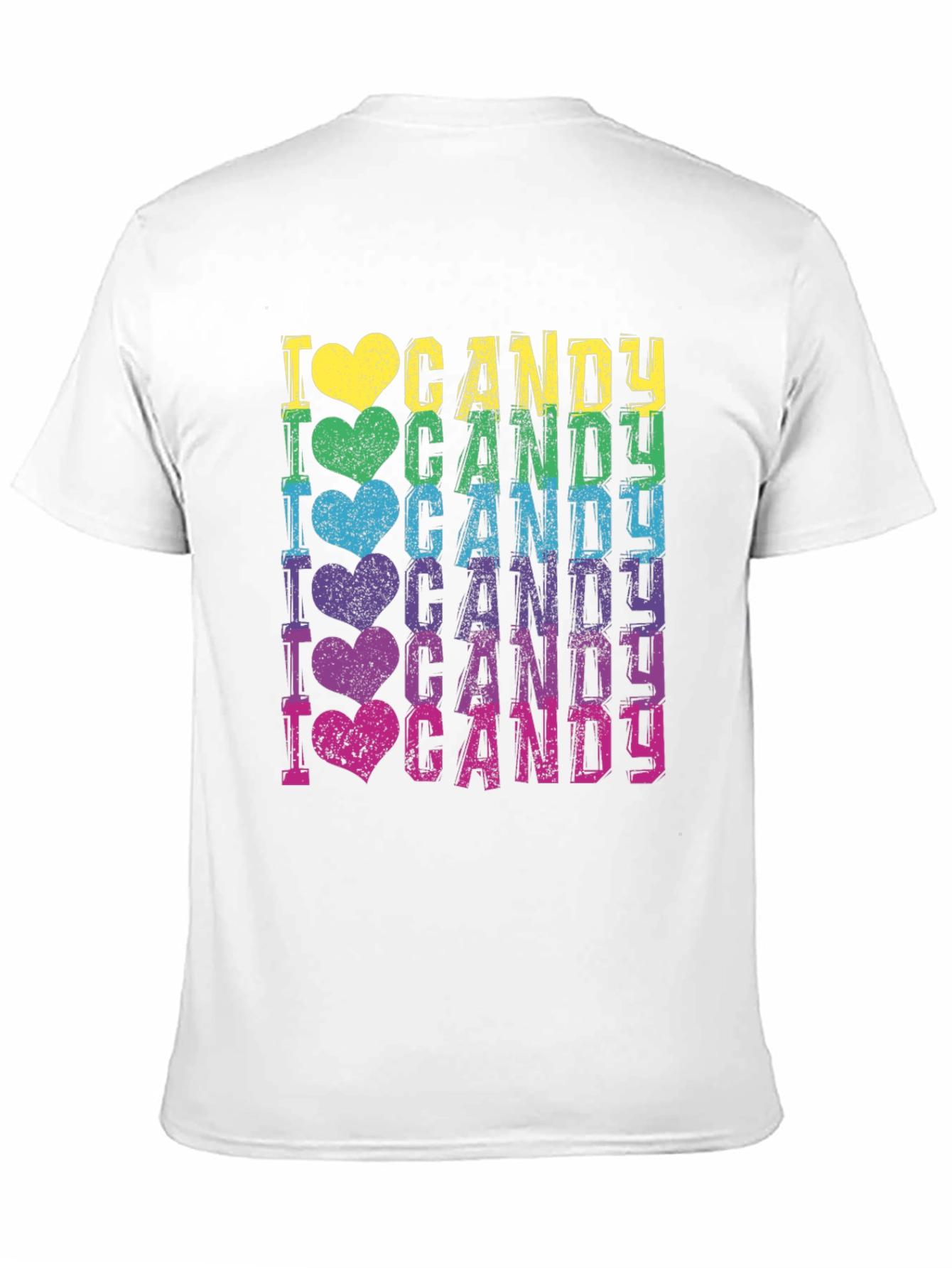 Black I Heart Candy Black T-Shirt - Rainbow Colors view 11