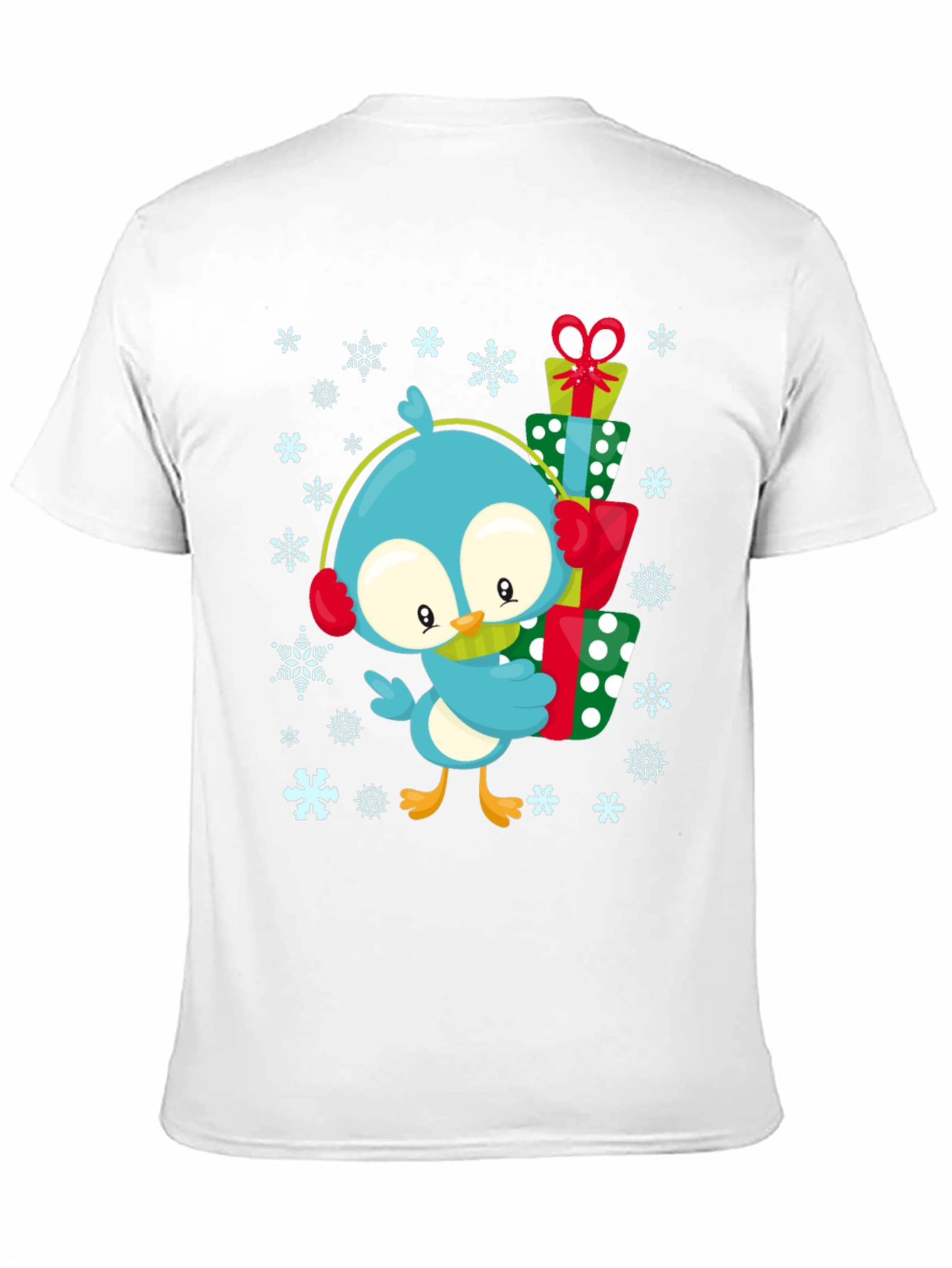 Black Festive Bird Gift T-Shirt - Holiday Cheer view 11