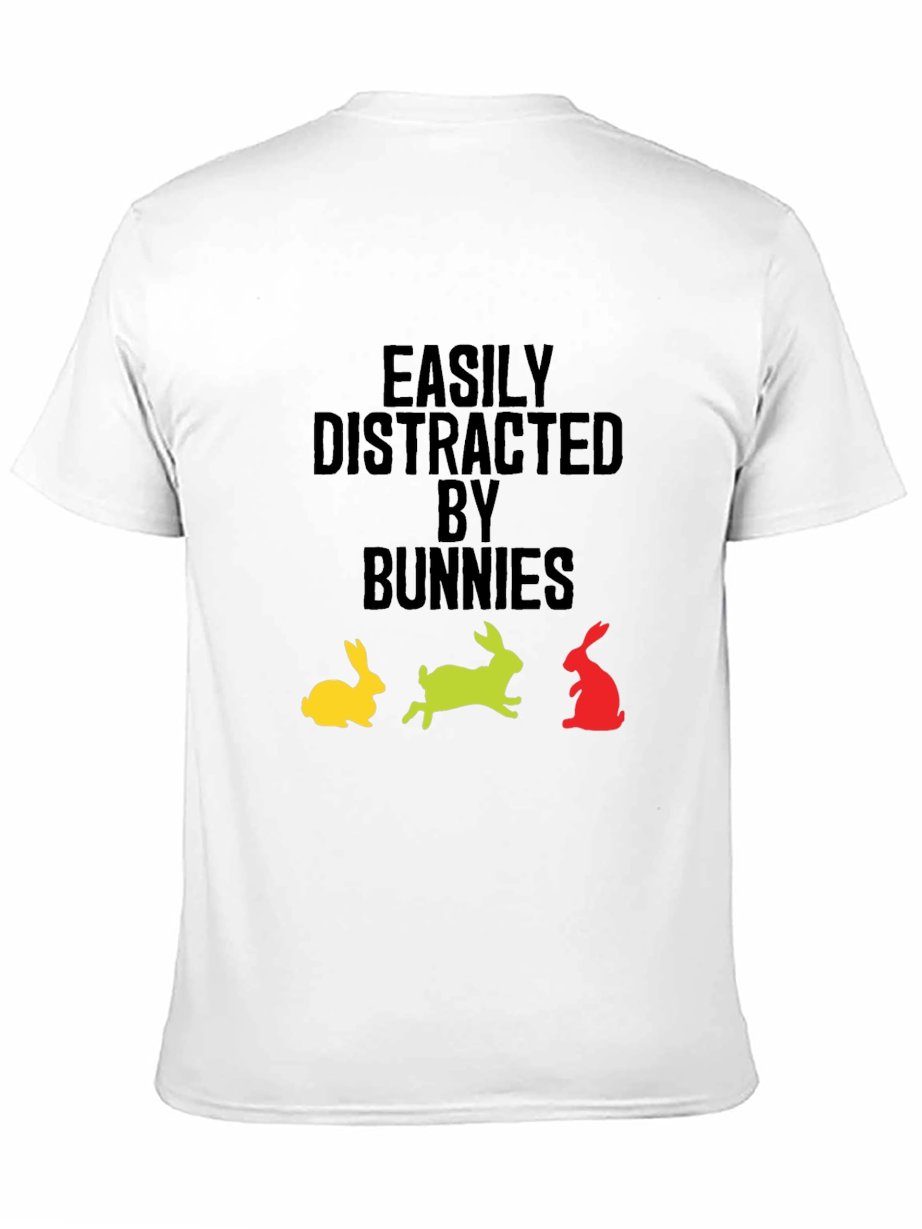 Black Easily Distracted By Bunnies Graphic T-Shirt view 11