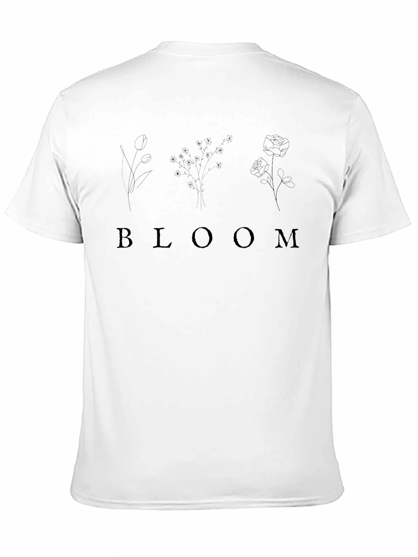 Black Bloom Graphic Tee - Minimalist Design view 11