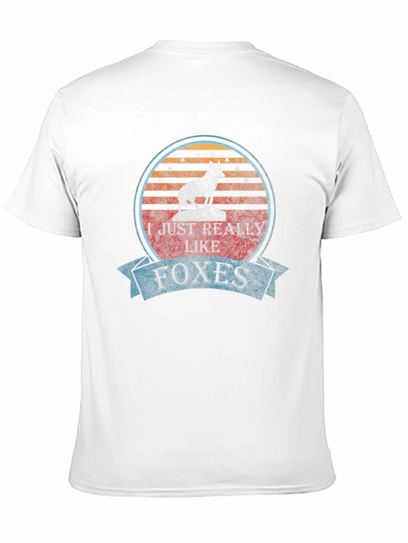 Black Fox Lover T-Shirt - Vintage Style Design view 11