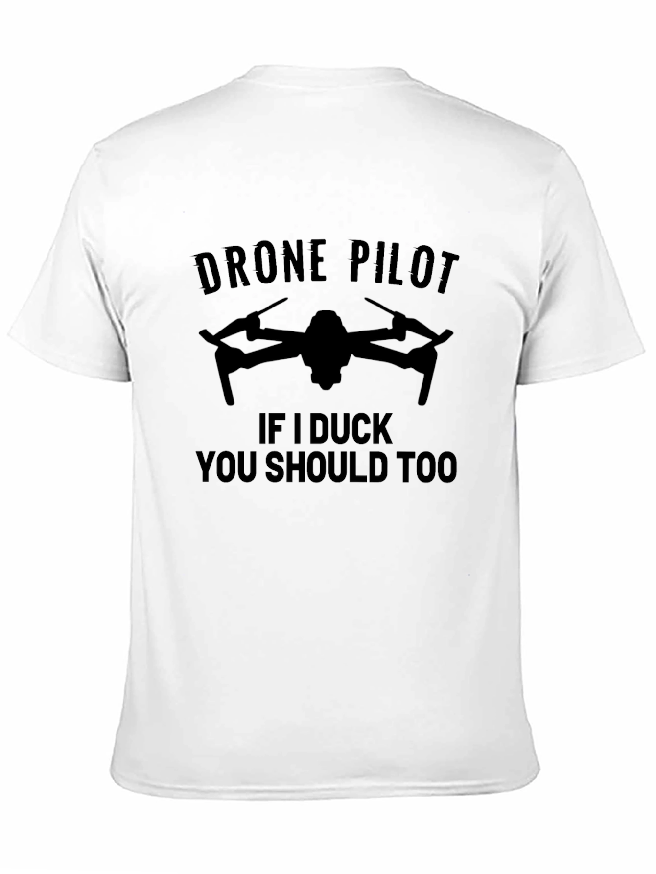 Black Drone Pilot Novelty Graphic T-Shirt view 11