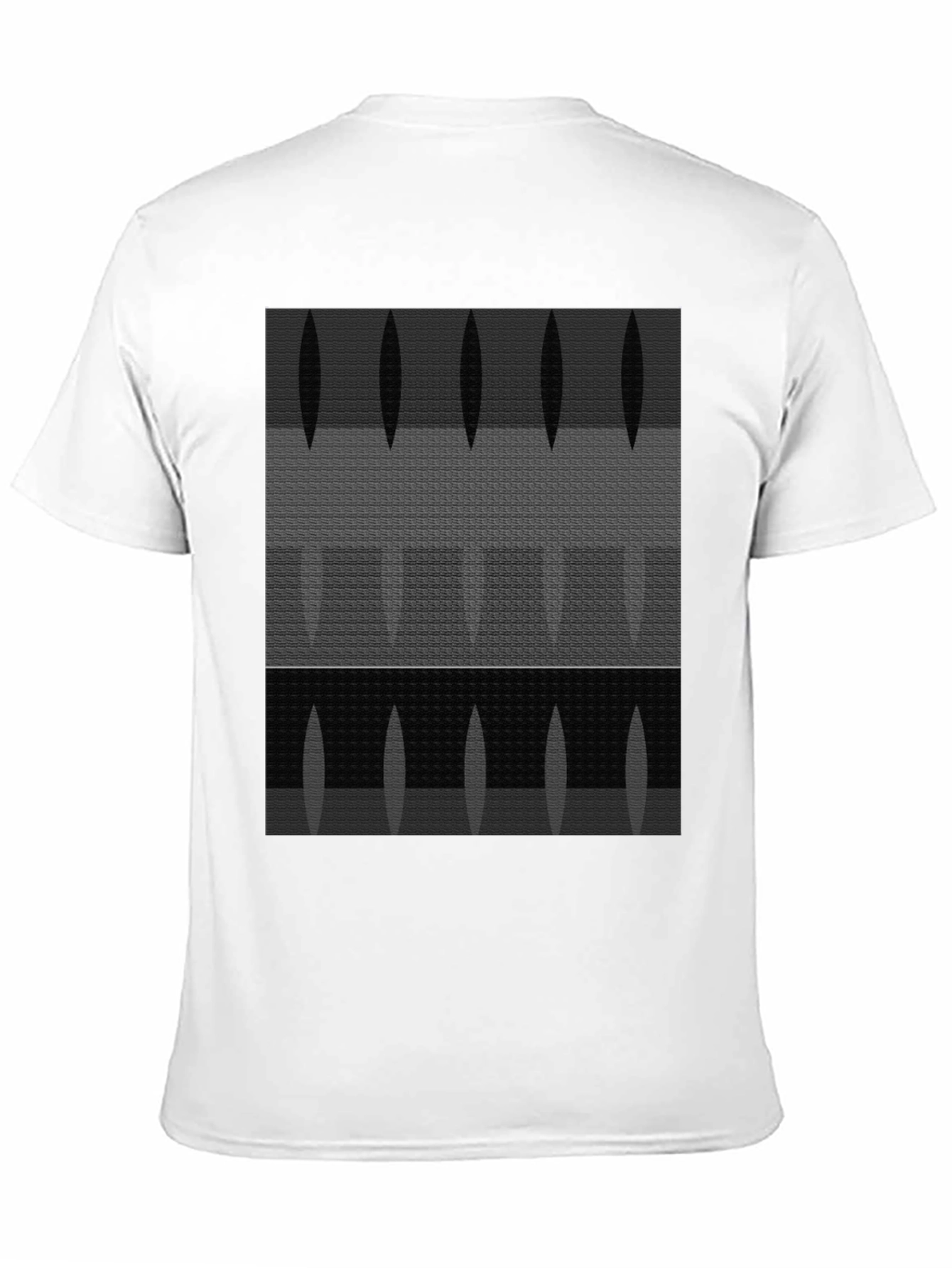 Black Abstract Pattern Graphic T-Shirt - Modern Art Tee view 11