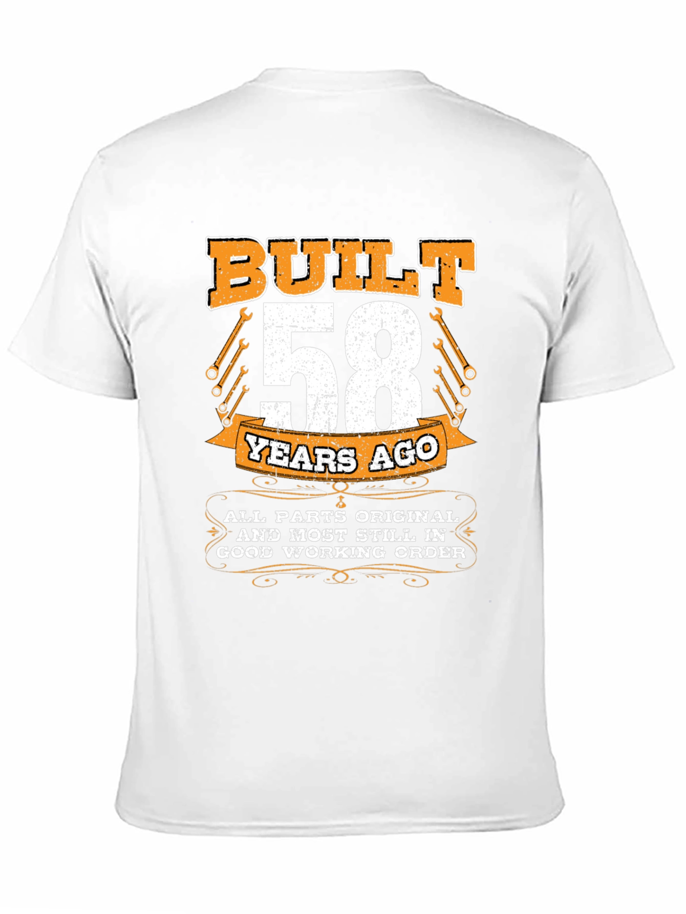 Black Built 58 Years Ago T-Shirt - All Original Parts view 11