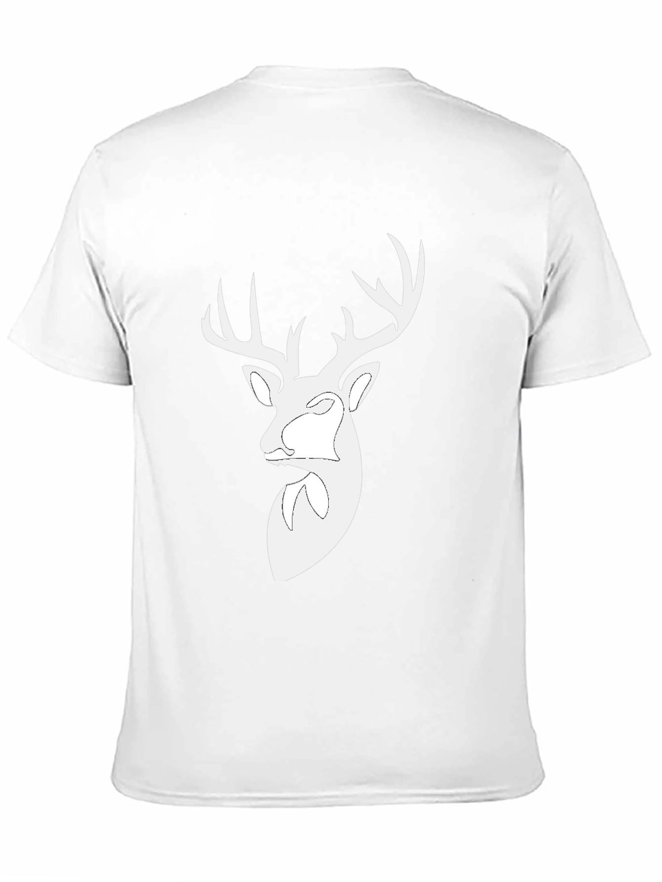Black Deer Head Graphic Black T-Shirt view 11