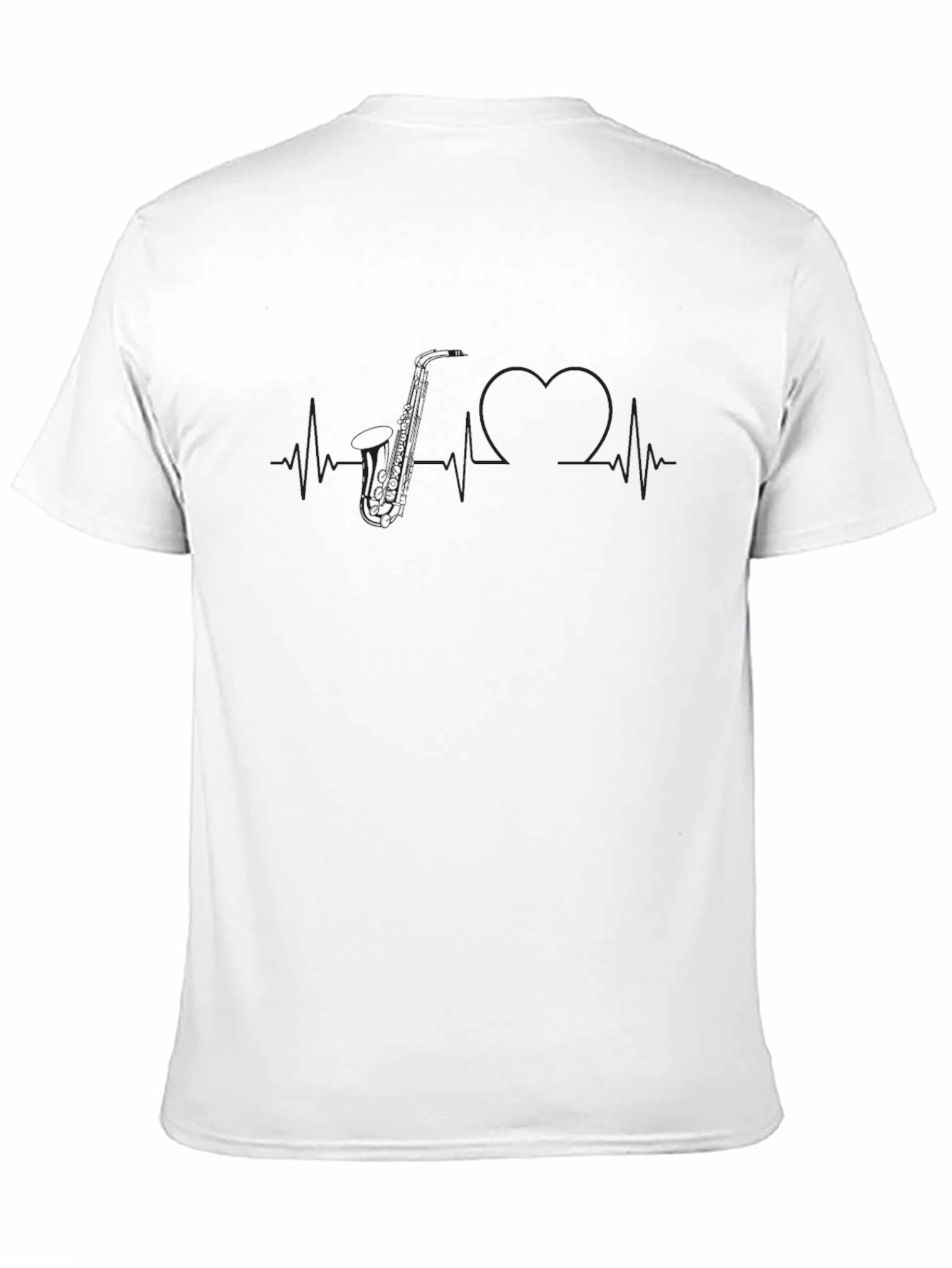 Black Heartbeat Graphic Tee - Classic Black T-Shirt view 11