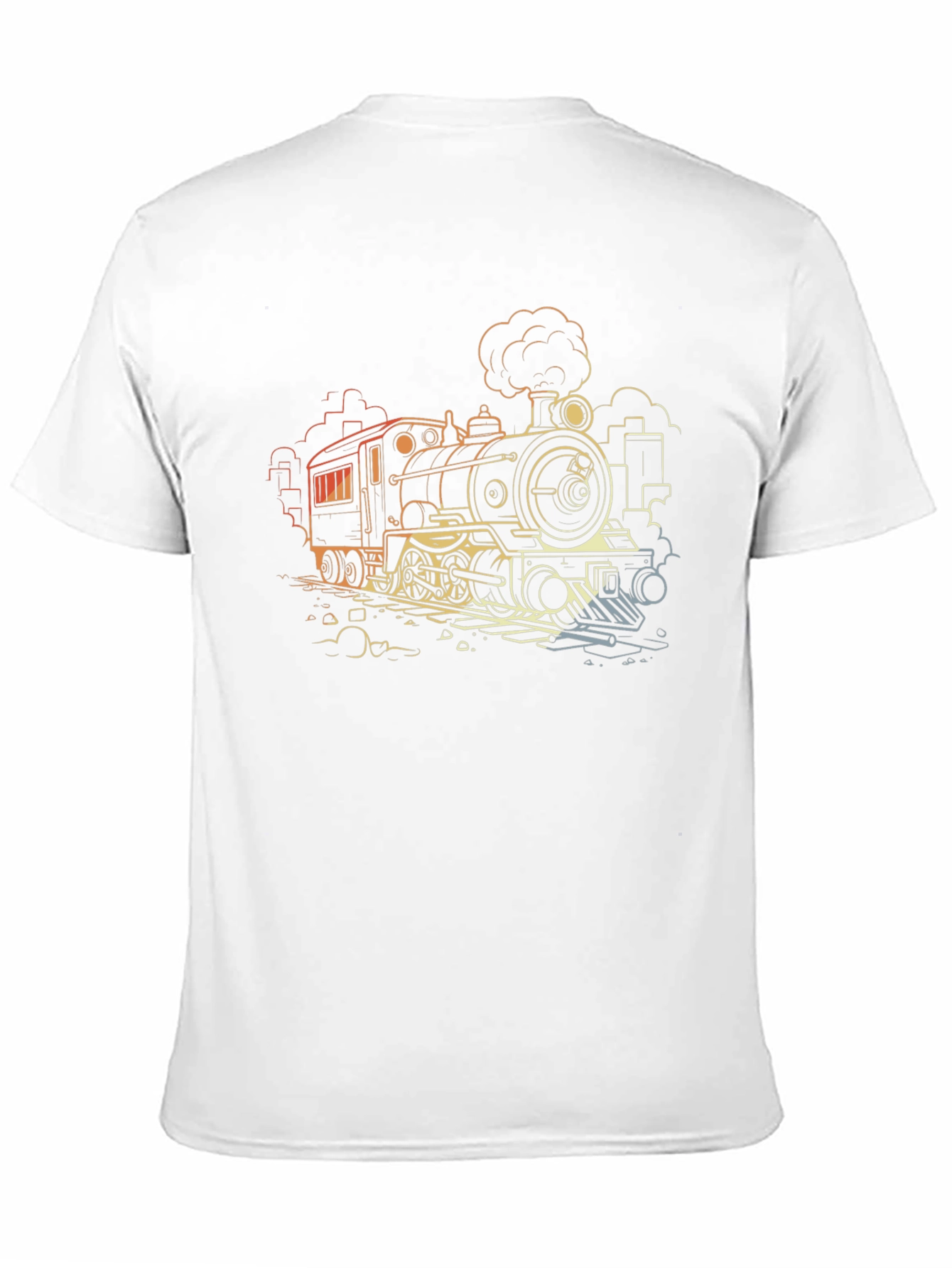 Black Vintage Train Graphic Tee - Black Cotton view 11