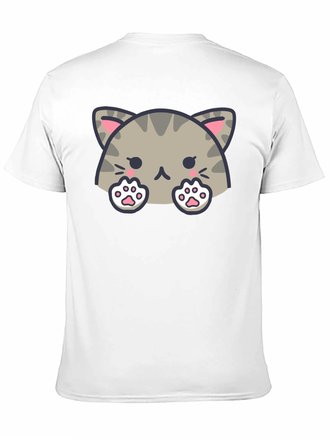 Black Cute Cat Graphic Black T-Shirt view 11