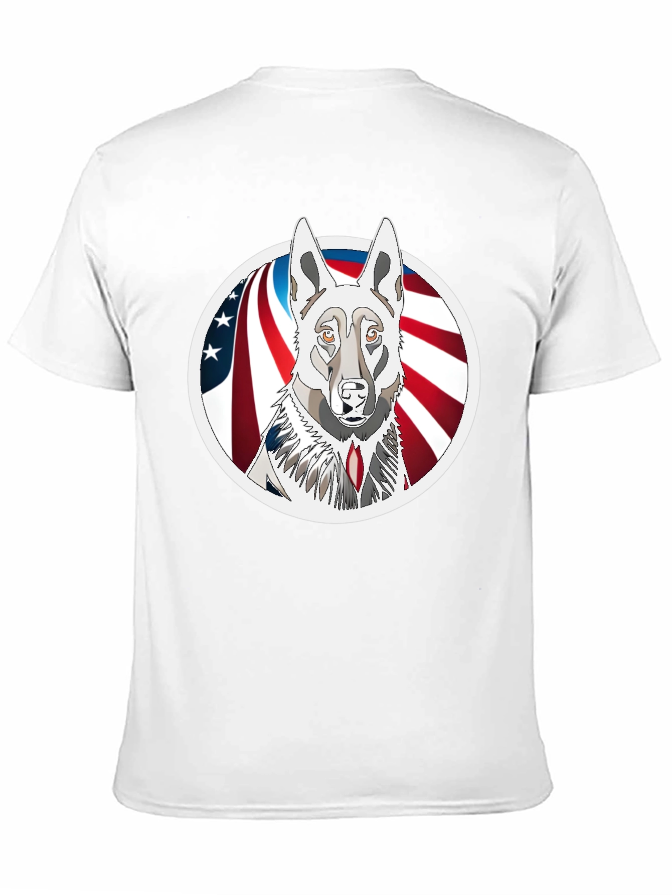 Black Patriotic Dog Graphic Tee - Unisex Black T-Shirt view 11