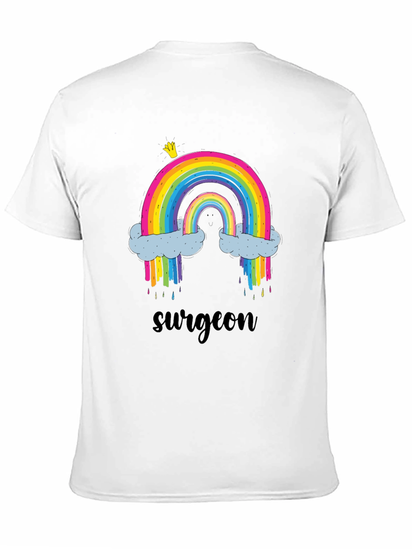 Black Surgeon Rainbow Graphic Tee - Black Cotton T-Shirt view 11