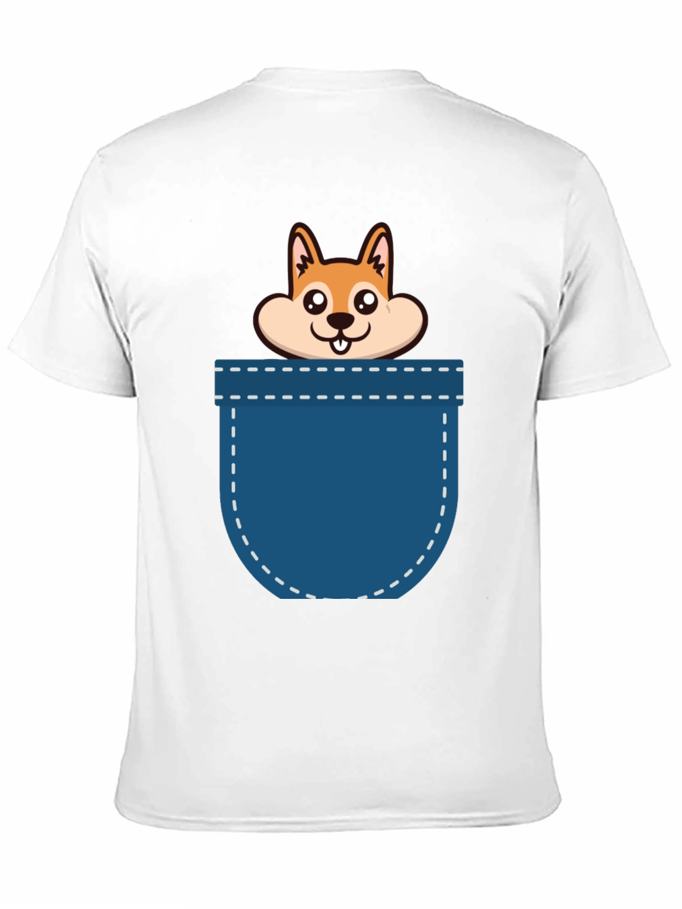 Black Cute Pocket Dog Graphic T-Shirt view 11