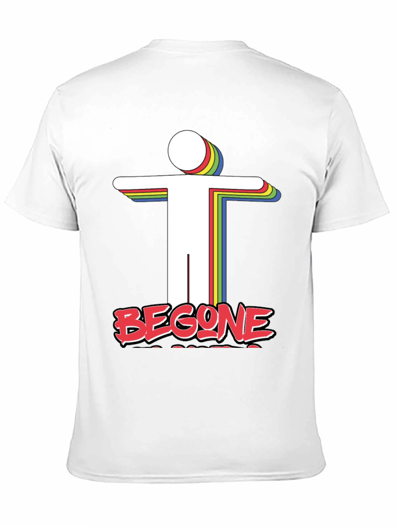 Black Retro 'Begone' Graphic Tee - Unique Design view 11