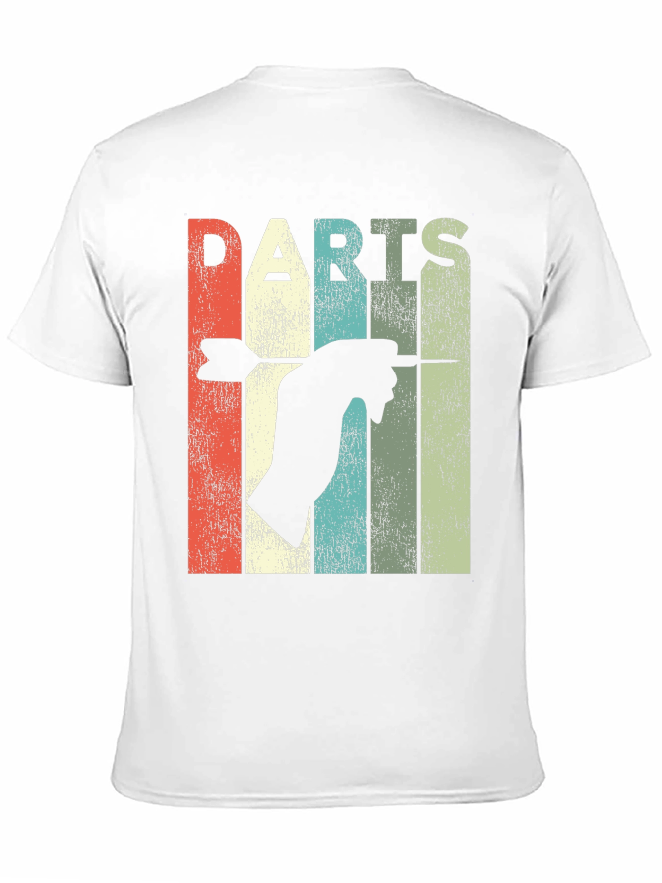 Black Vintage Darts T-Shirt - Retro Dart Throwing Design view 11