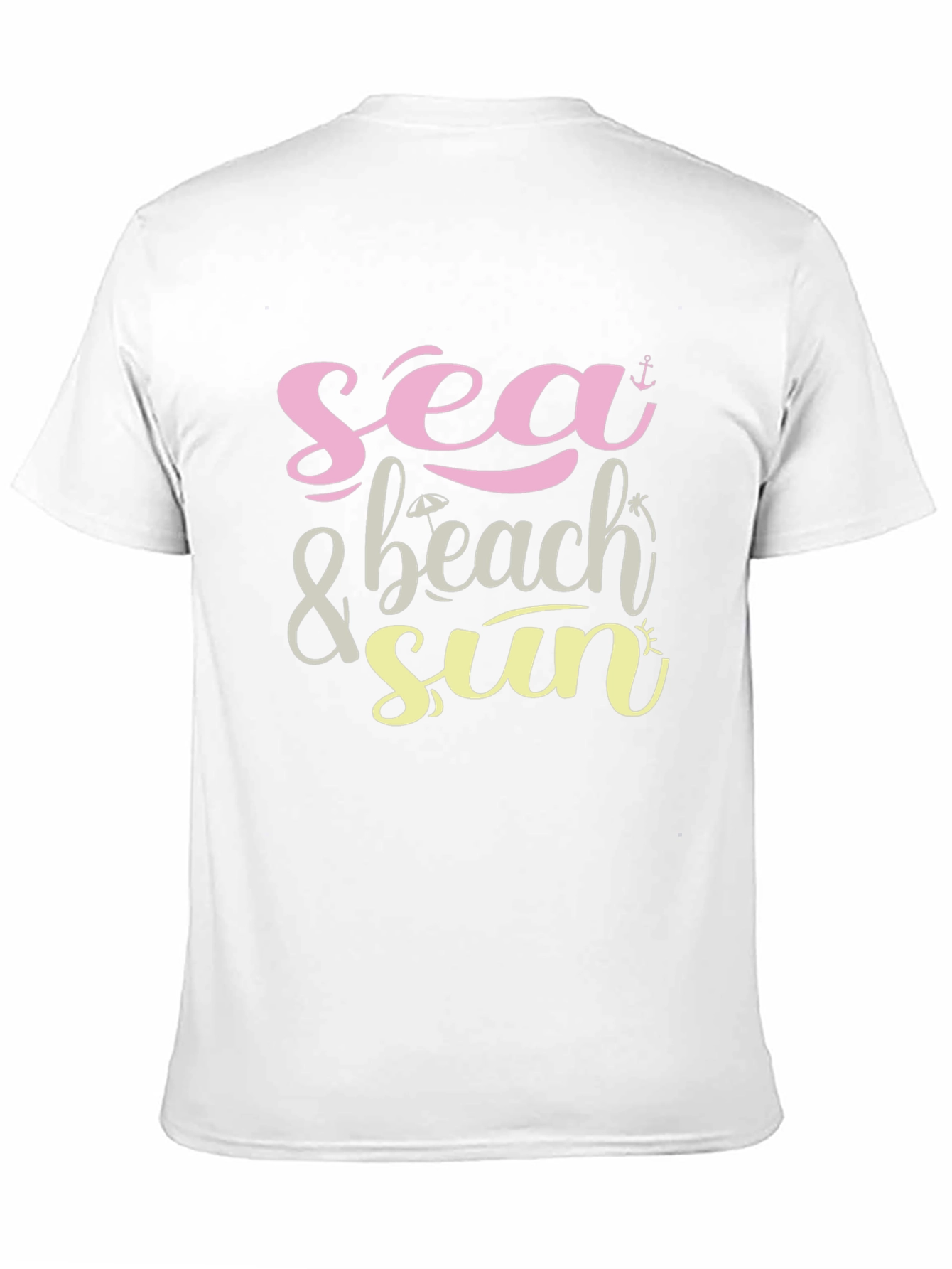 Black Sea & Beach Sun Graphic Black T-Shirt view 11