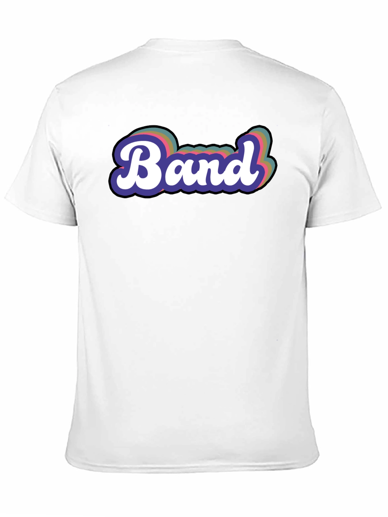 Black Retro "Band" Graphic Tee - Classic Style view 11
