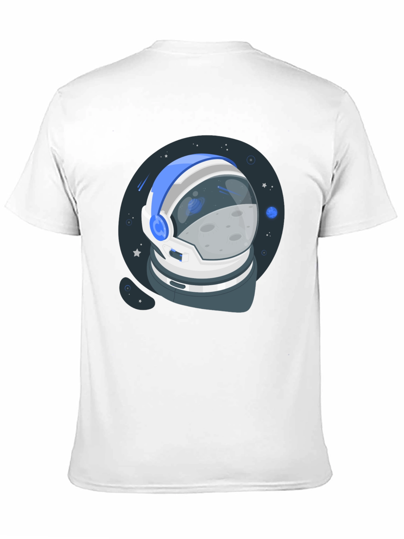 Black Astronaut Helmet Graphic Black T-Shirt view 11