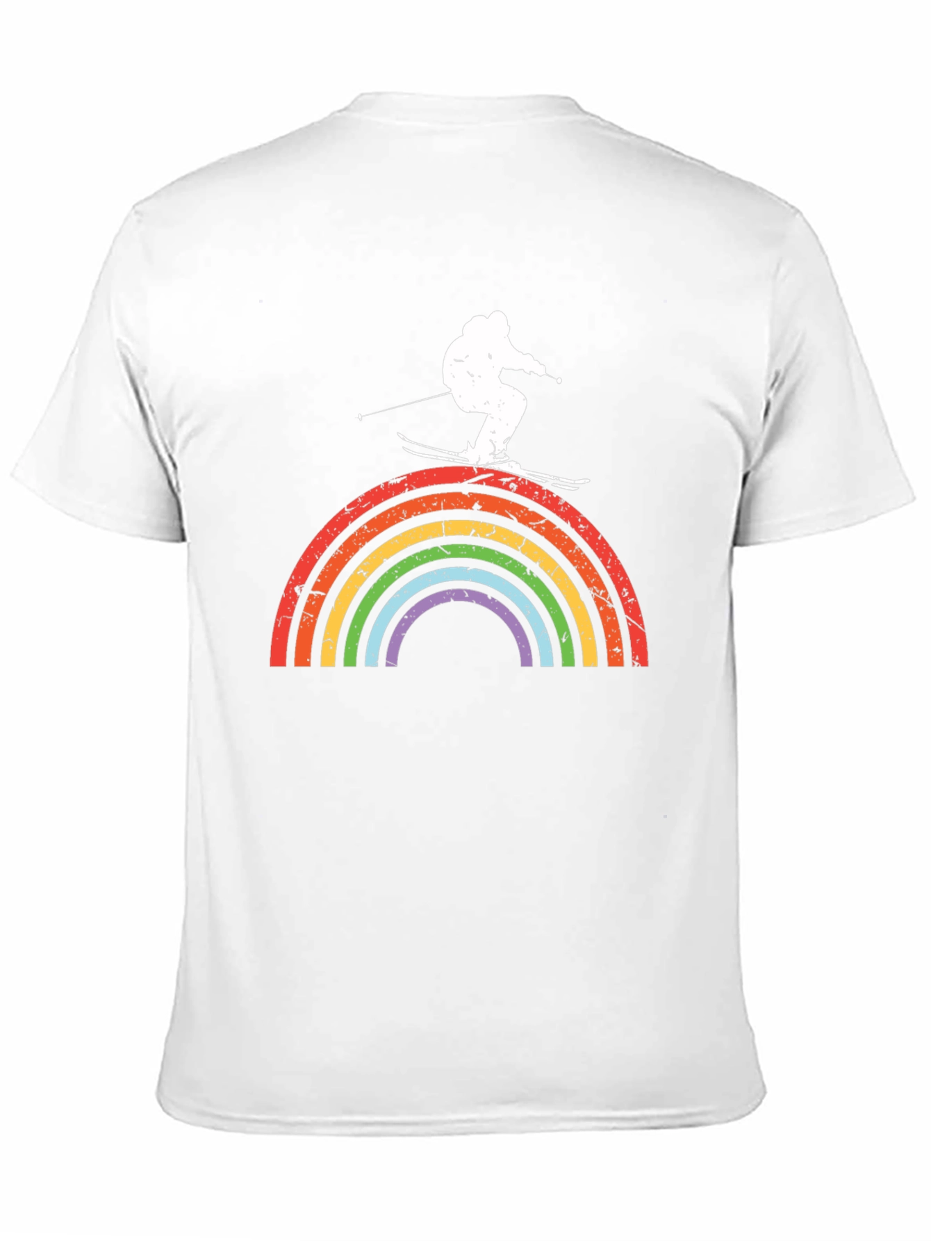 Black Rainbow Skiing T-Shirt view 11