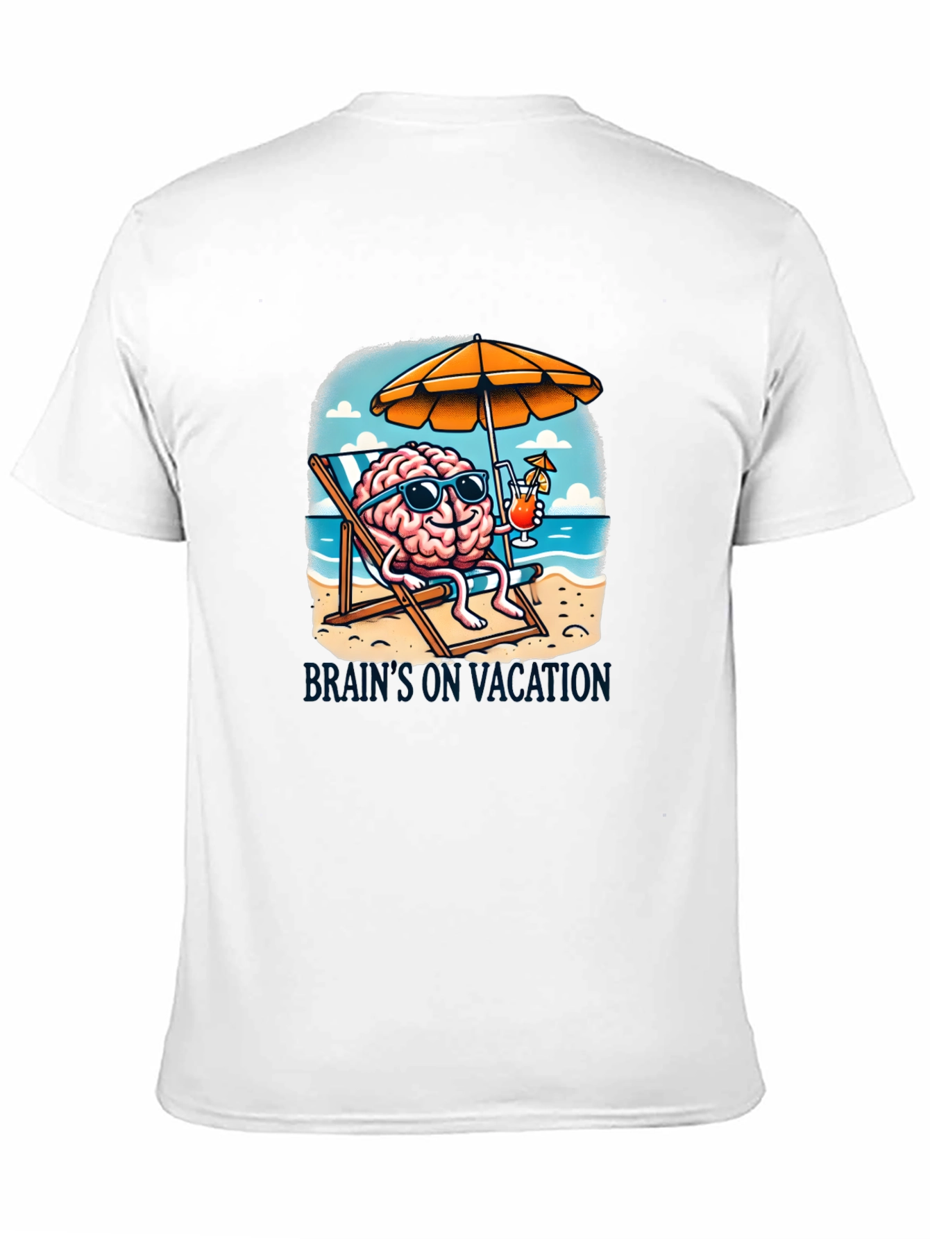 Black Brain on Vacation T-Shirt view 11