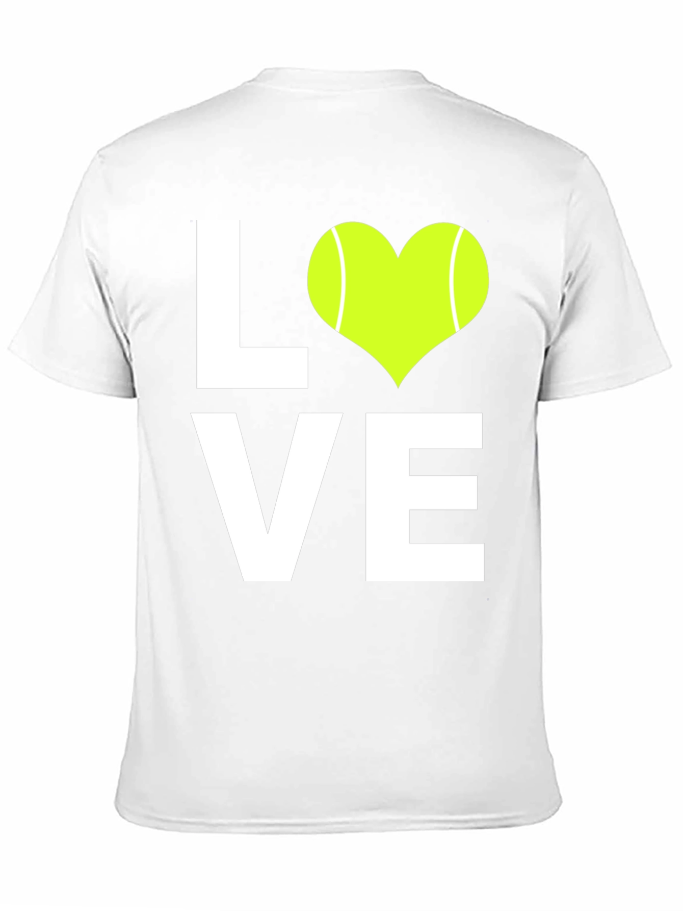 Black Tennis Love T-Shirt - Heart Shaped Ball view 11