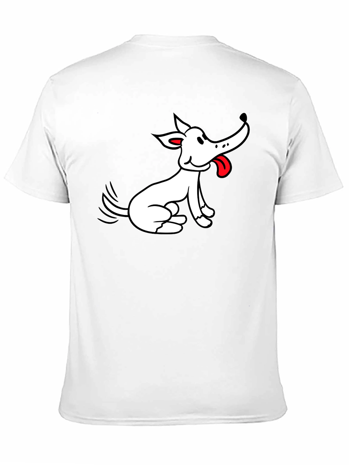 Black Cartoon Dog Graphic Black T-Shirt view 11
