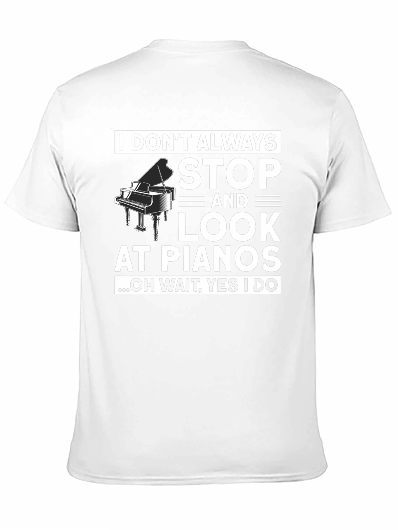 Black Funny Piano Lover T-Shirt view 11