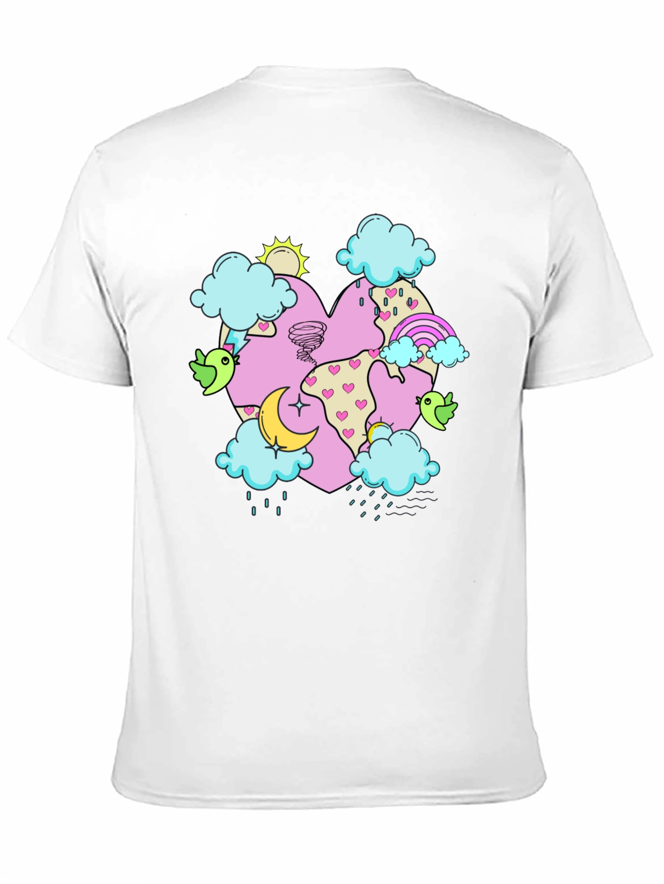 Black Weather Heart Graphic Tee - Unisex view 11