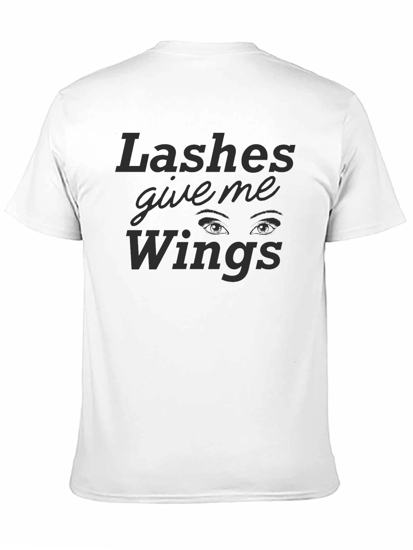 Black Lashes Give Me Wings Graphic Tee view 11