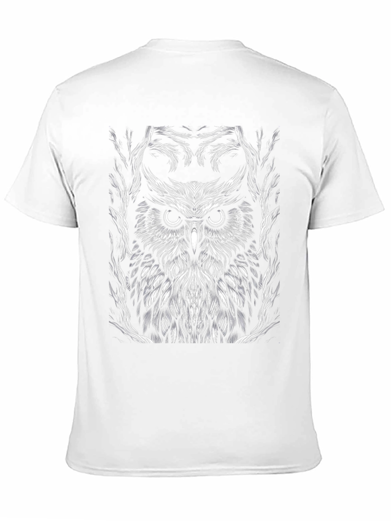 Black Owl Graphic Tee - Black Cotton T-Shirt view 11