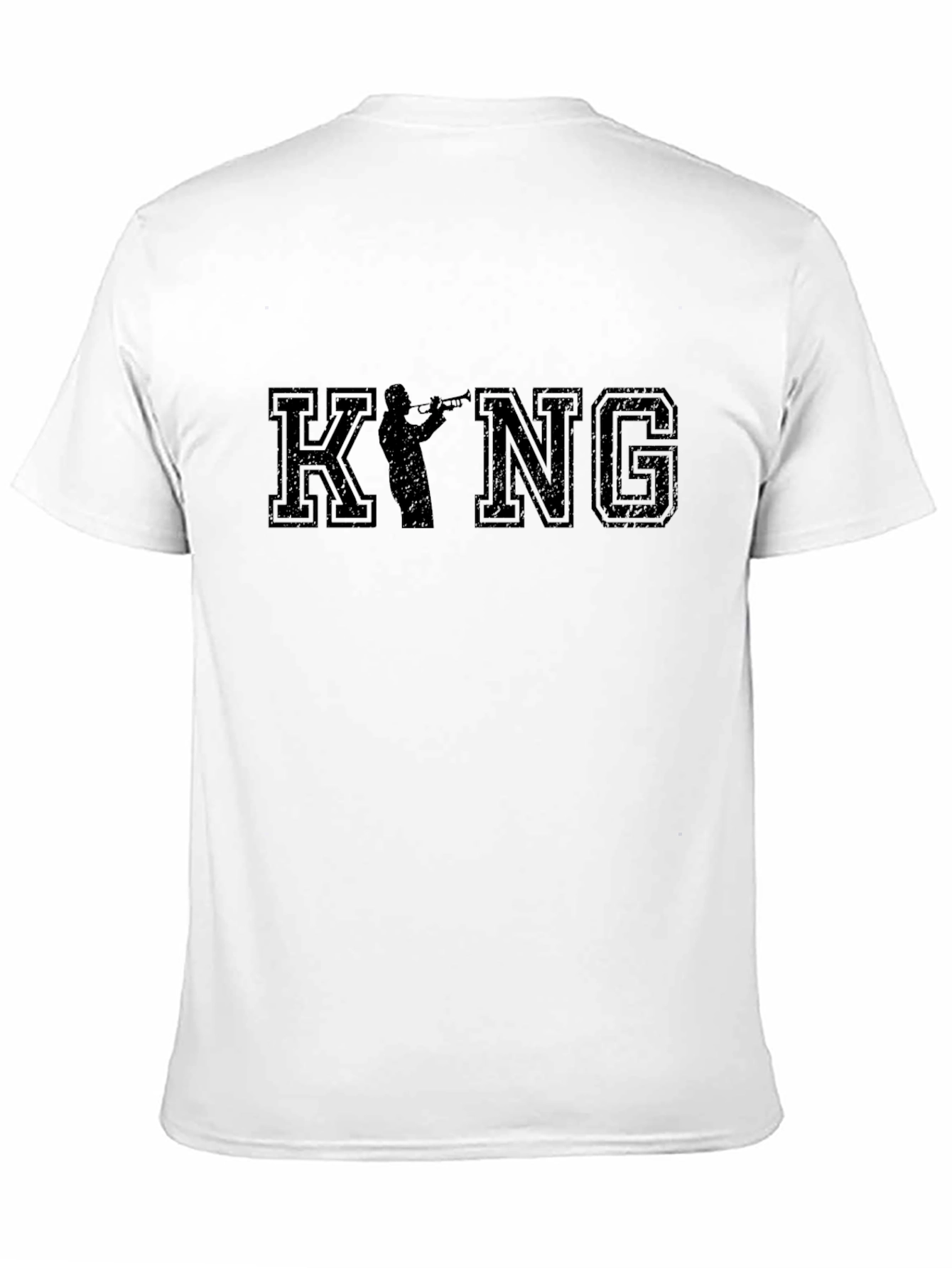 King Trumpet Player Black T-Shirt - 11