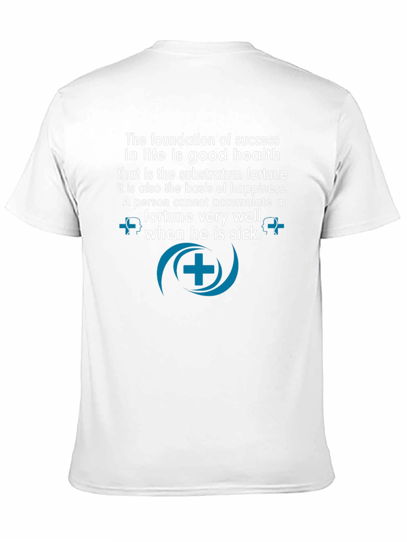 Black Good Health is Success T-Shirt - Motivational Quote view 11