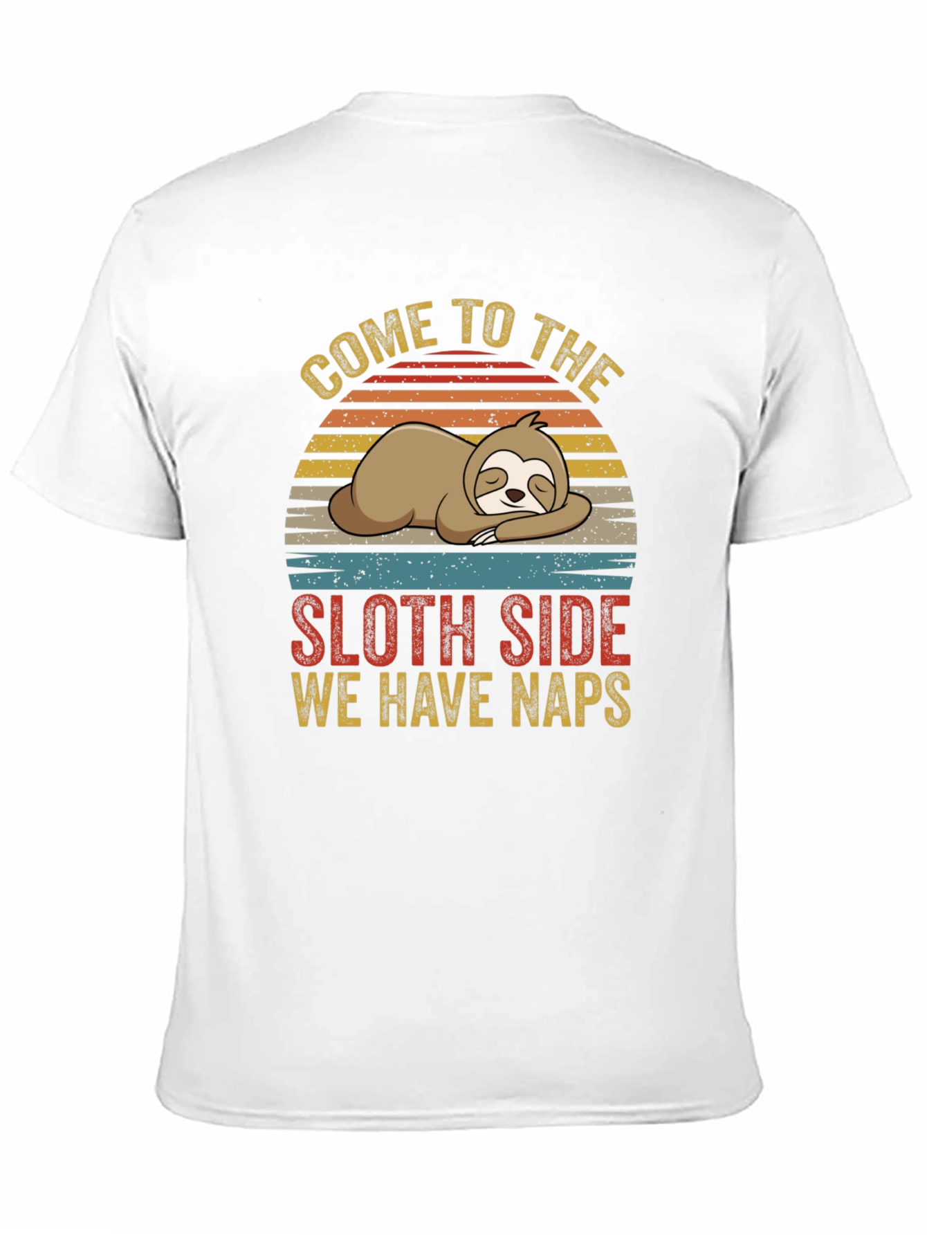 Black Come to the Sloth Side We Have Naps Graphic T-Shirt view 11