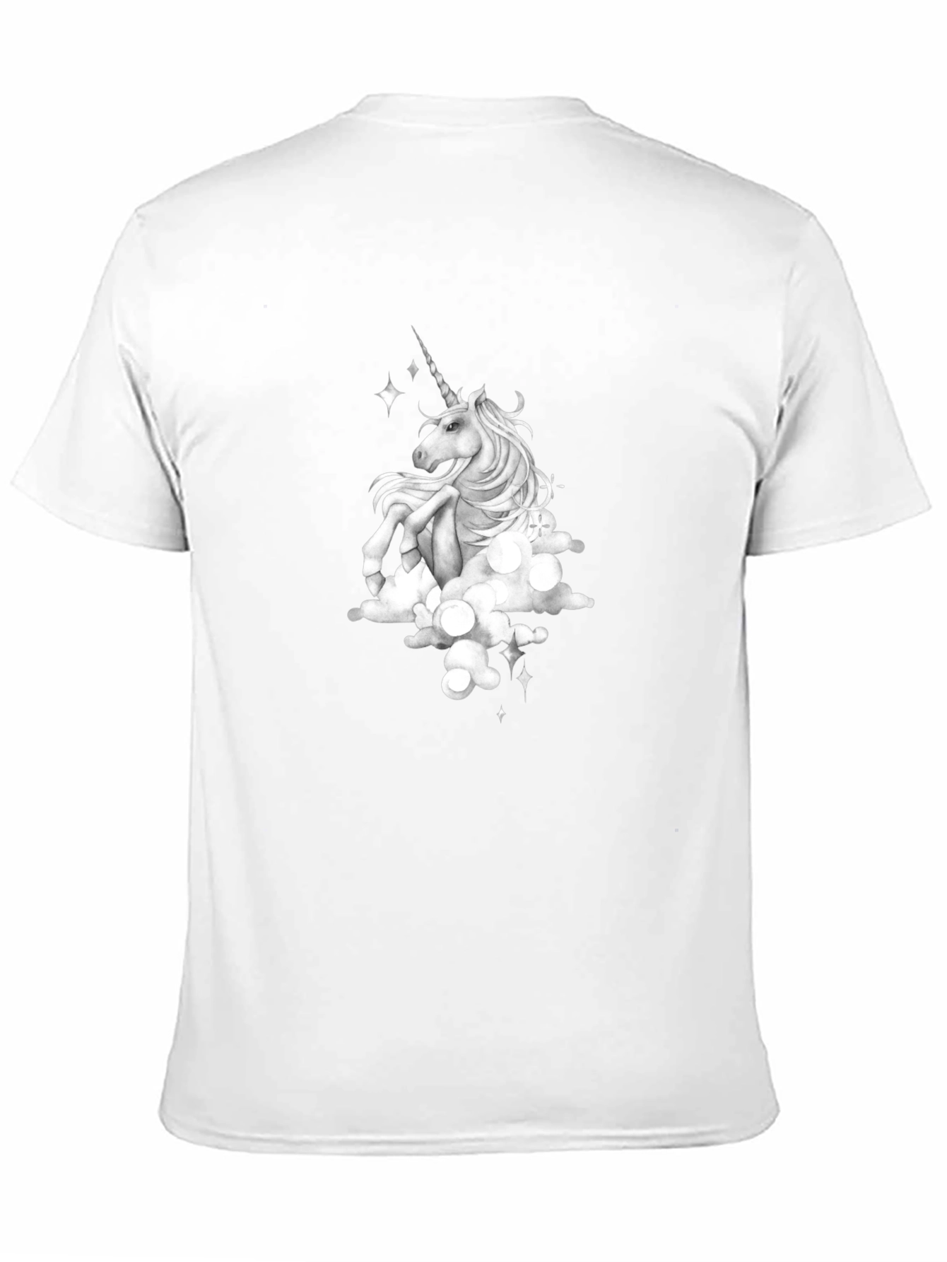 Black Unicorn Cloud T-Shirt - Fantasy Graphic Tee view 11