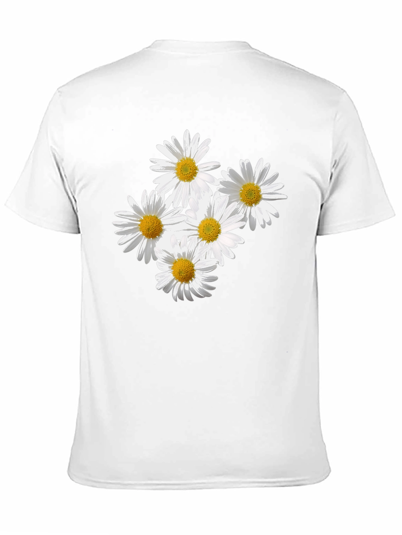 Black Daisy Flower Graphic Black T-Shirt view 11