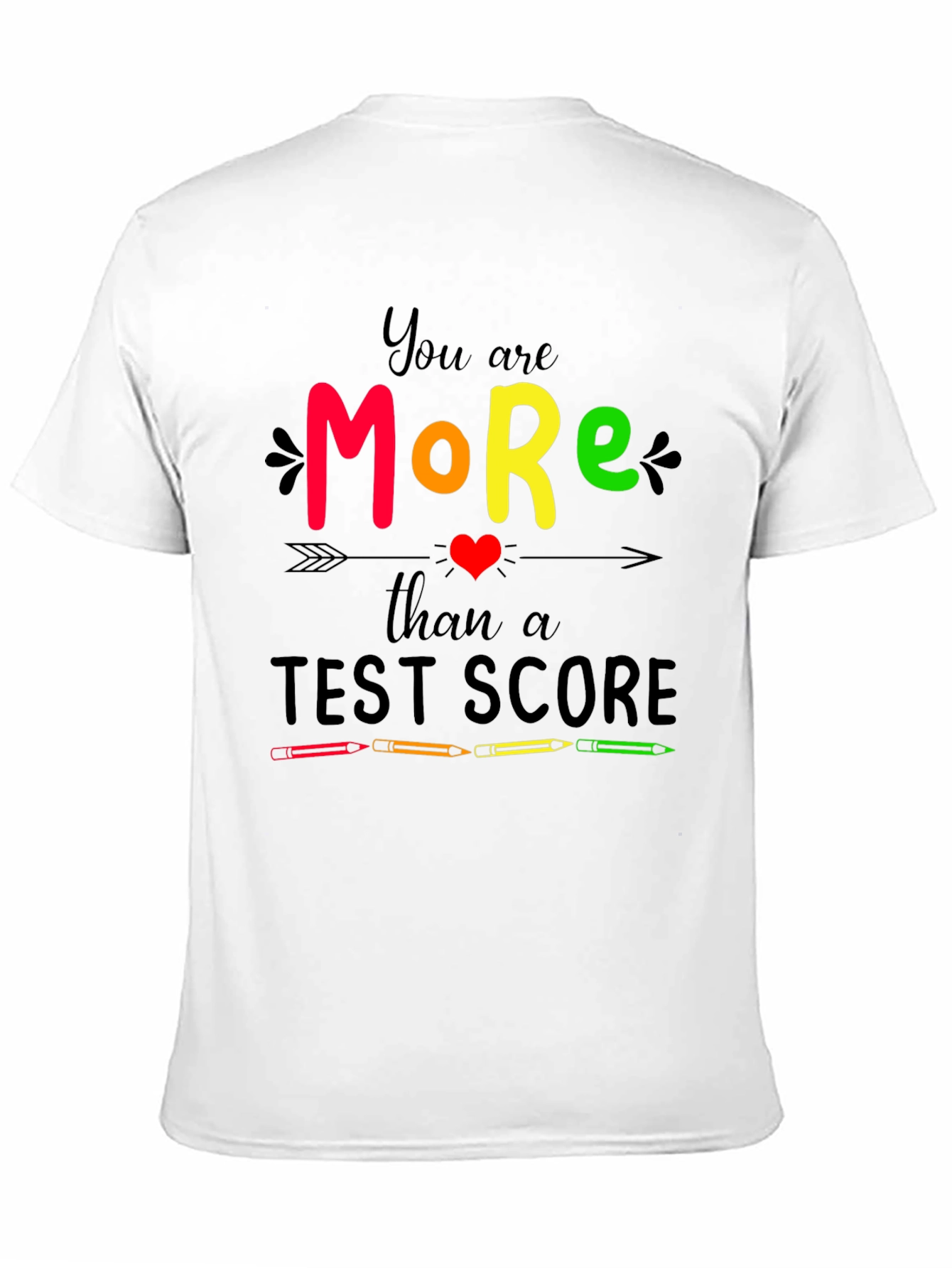 Black You Are More Than a Test Score Graphic Tee view 11