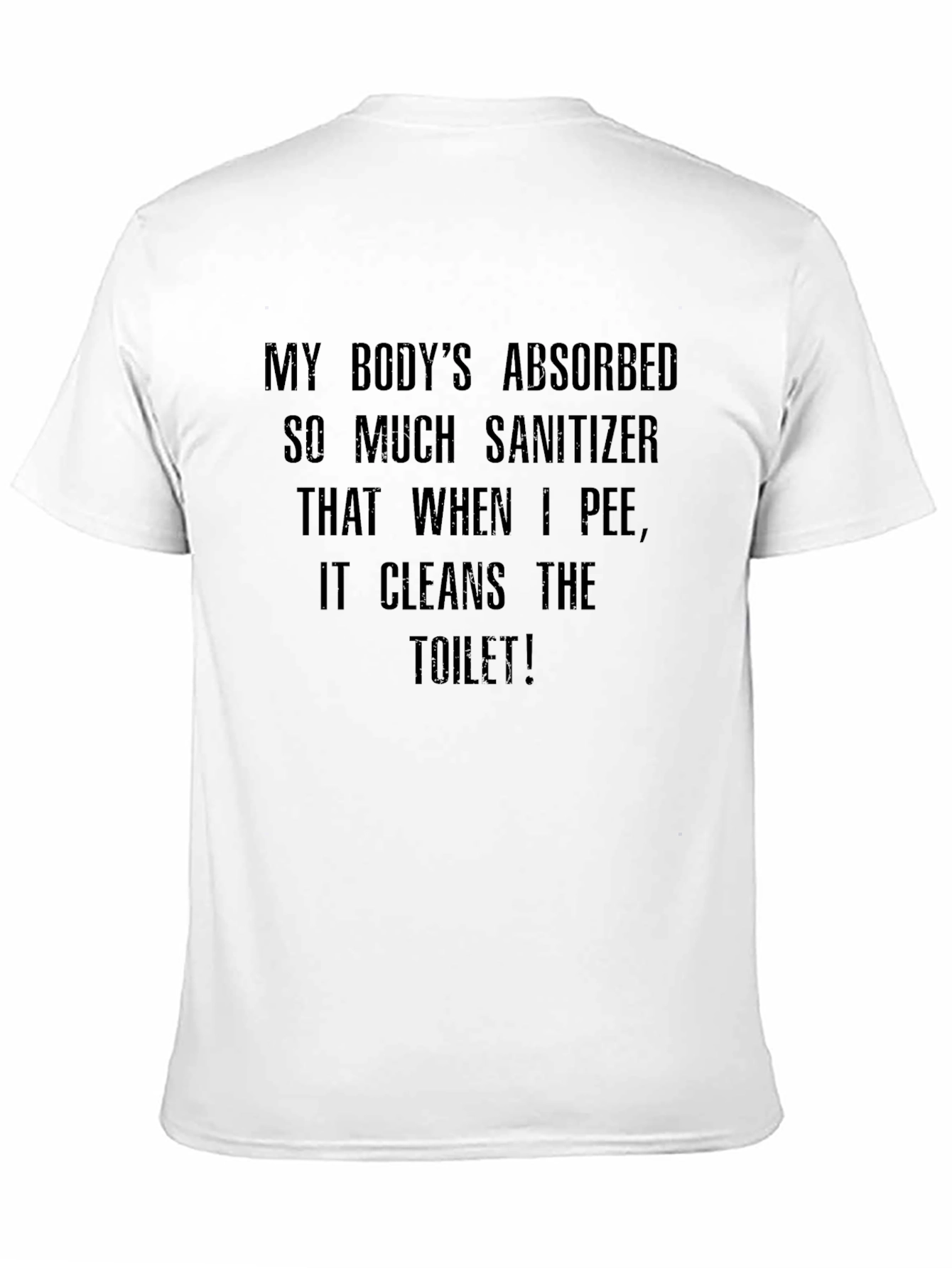 Black Funny Sanitizer T-Shirt - Cleans The Toilet Tee view 11