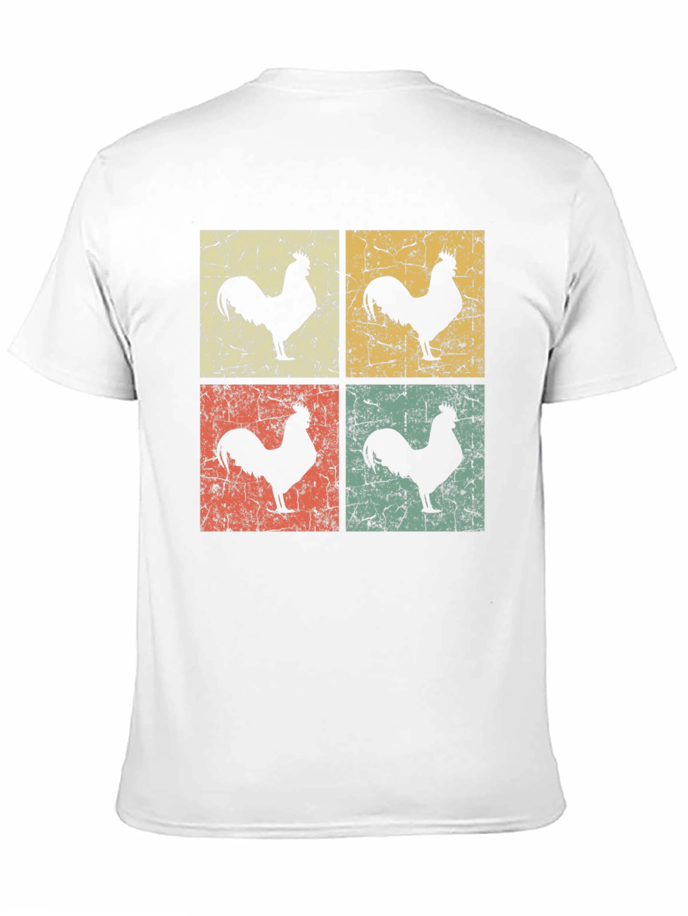 Black Vintage Rooster Graphic T-Shirt - Retro Chicken Design view 11