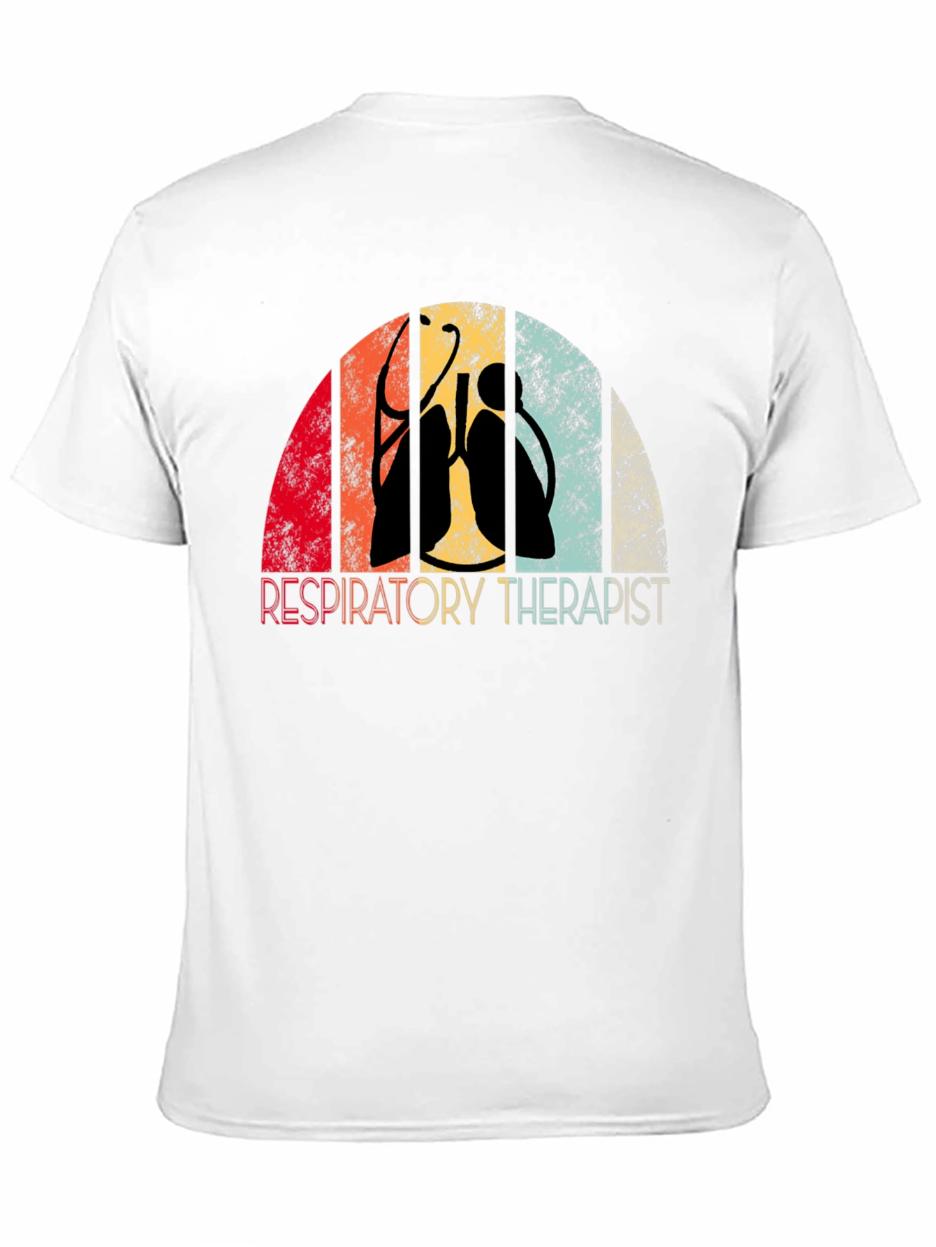 Black Respiratory Therapist Retro T-Shirt view 11