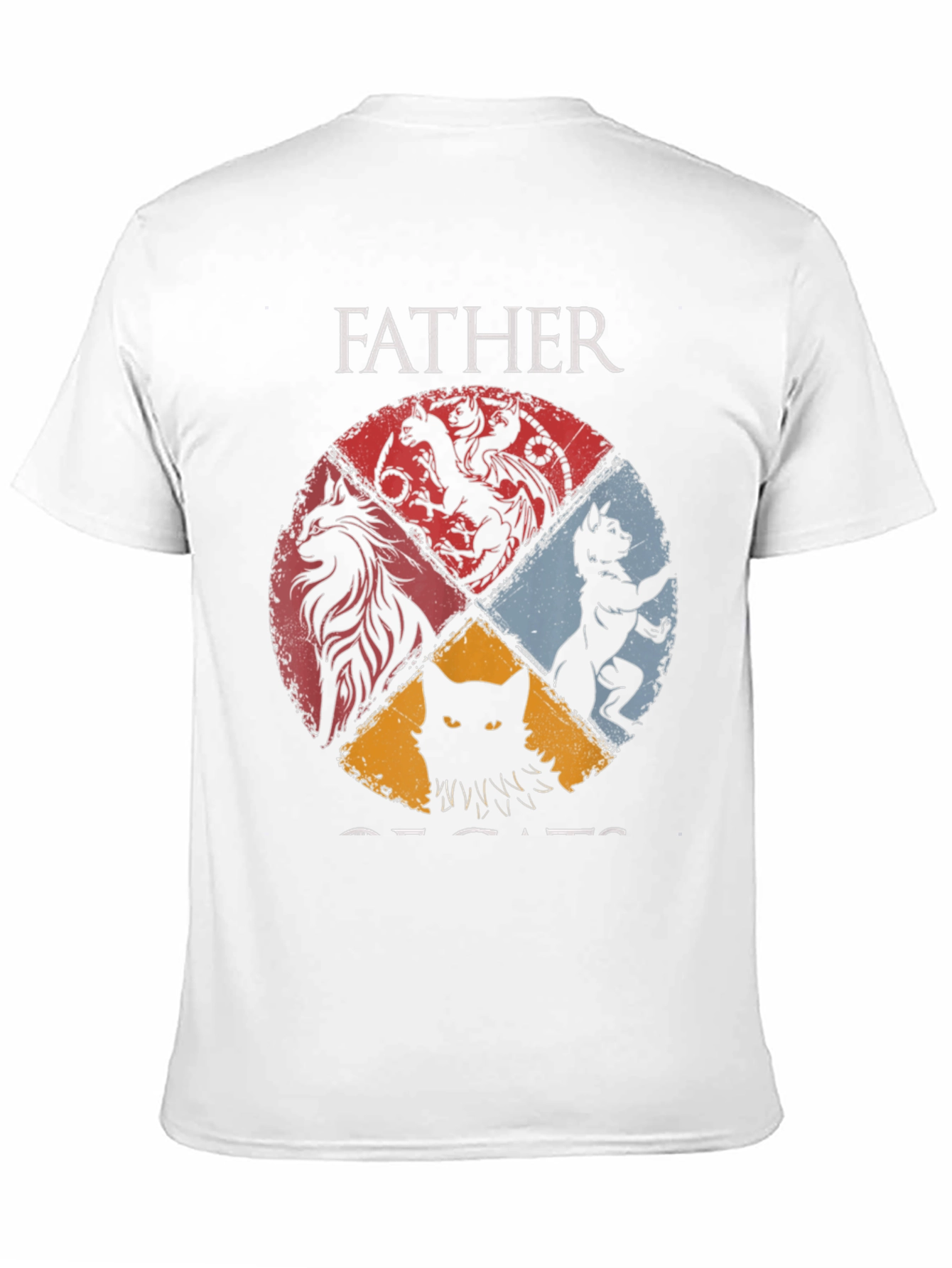 Black Father of Cats Graphic Tee view 11