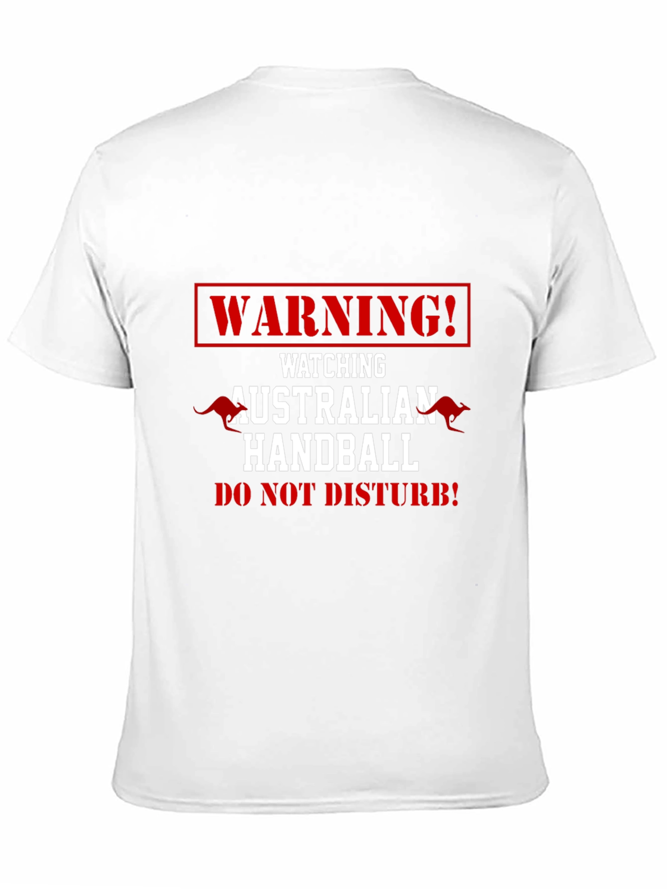 Black Warning! Watching Australian Handball T-Shirt view 11