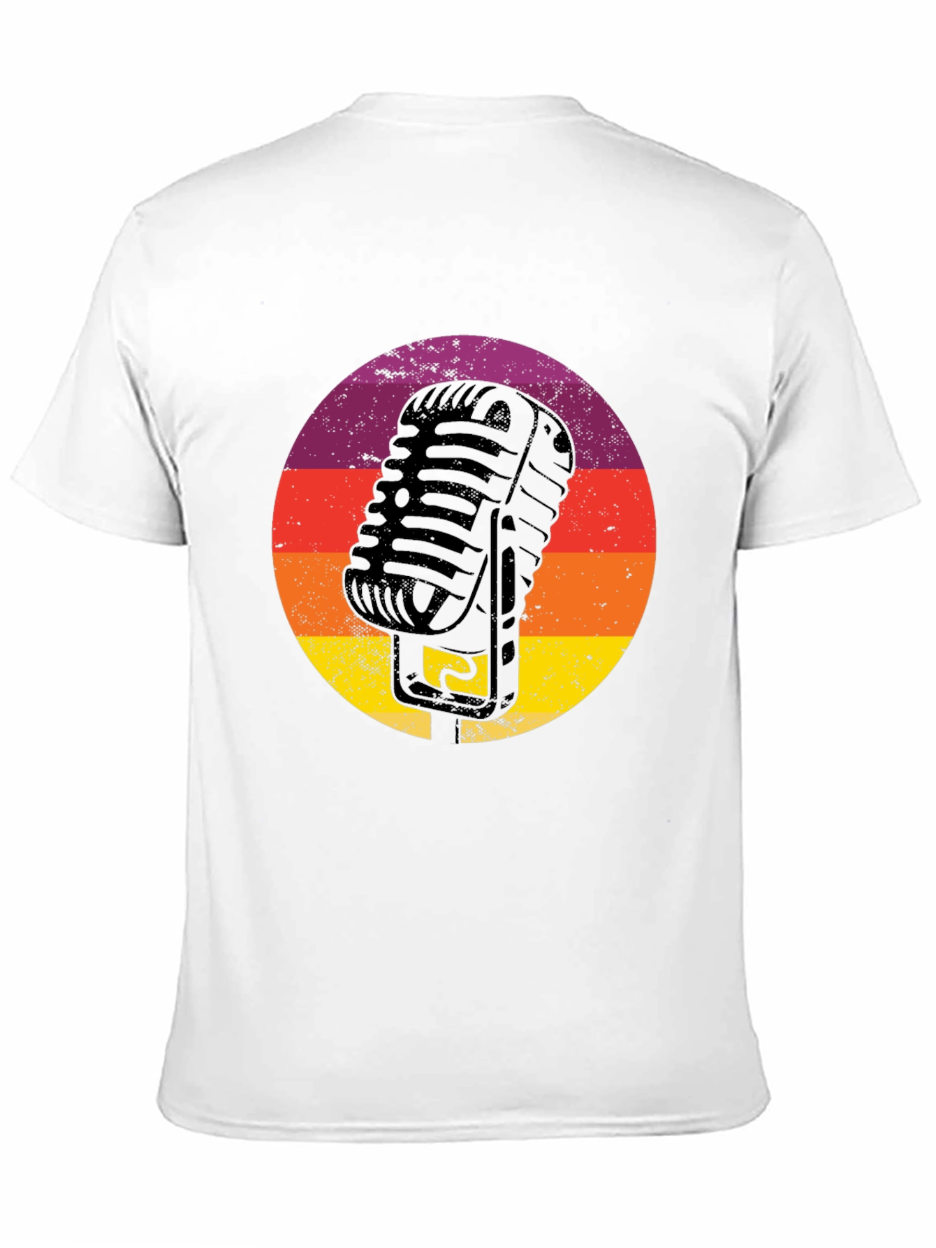 Black Retro Microphone T-Shirt - Vintage Vocal Style view 11