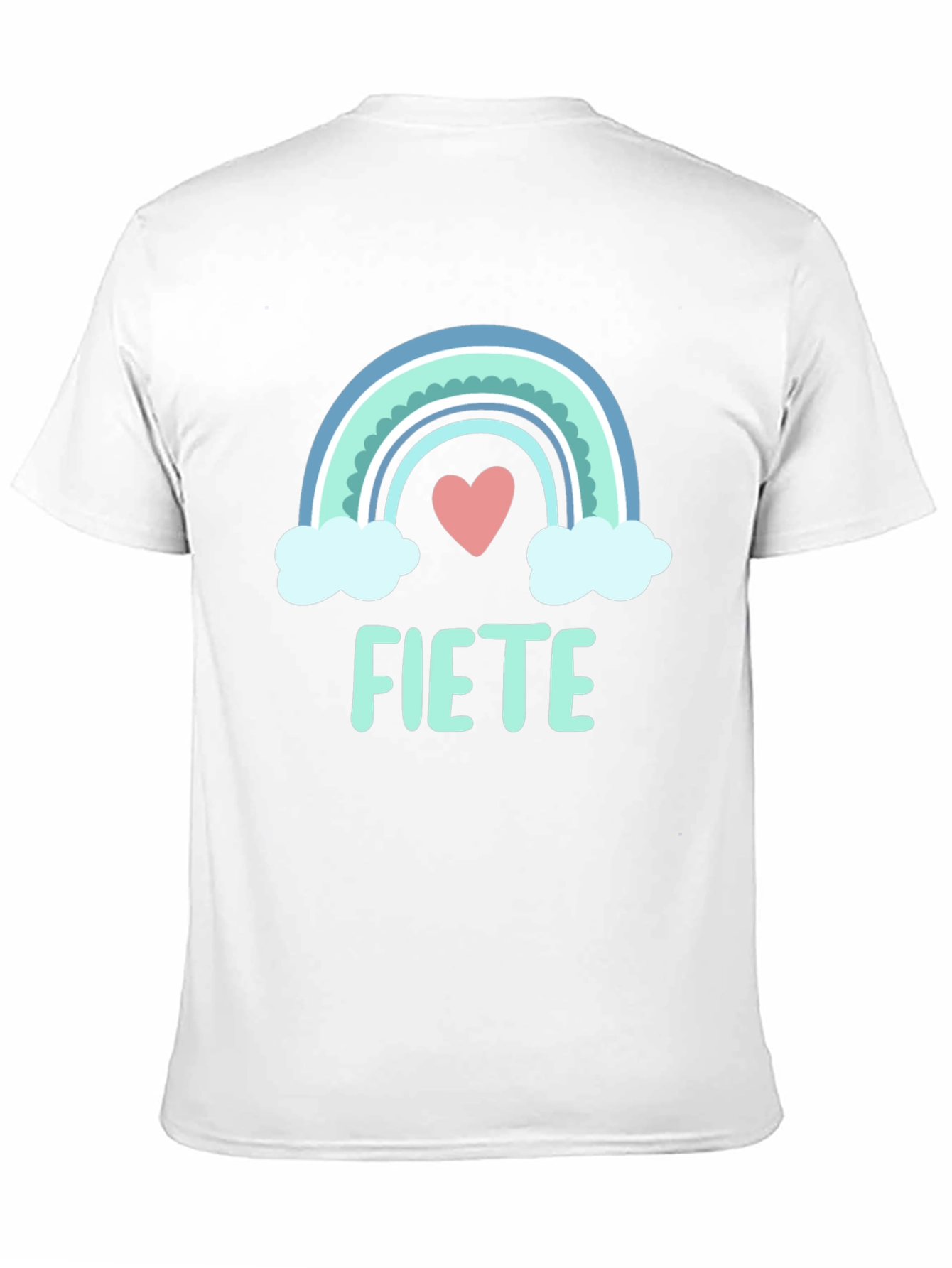 Black FIETE Rainbow Heart Graphic Black T-Shirt view 11