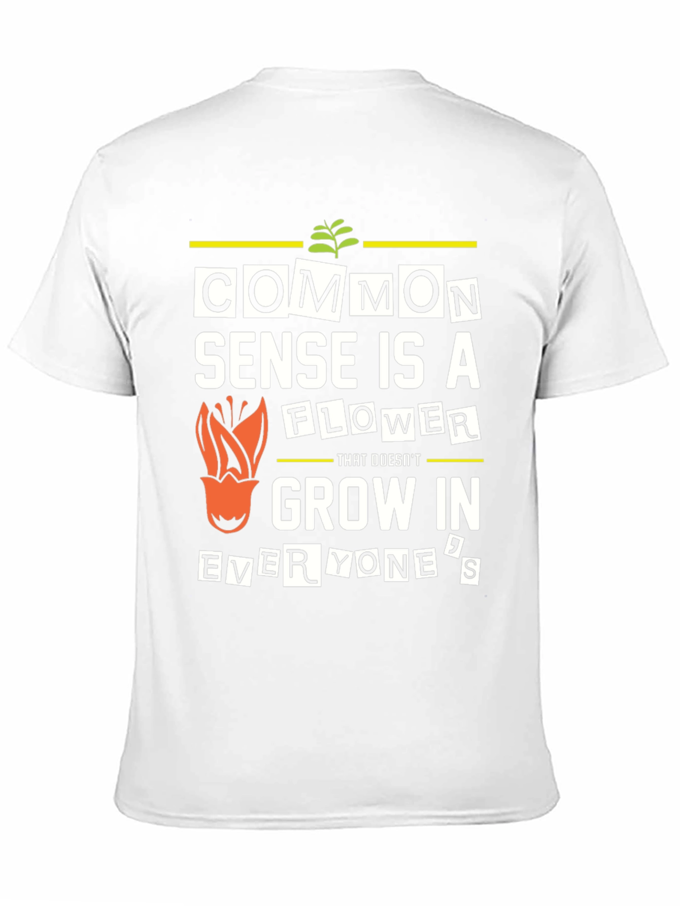 Black Common Sense Flower Graphic T-Shirt view 11