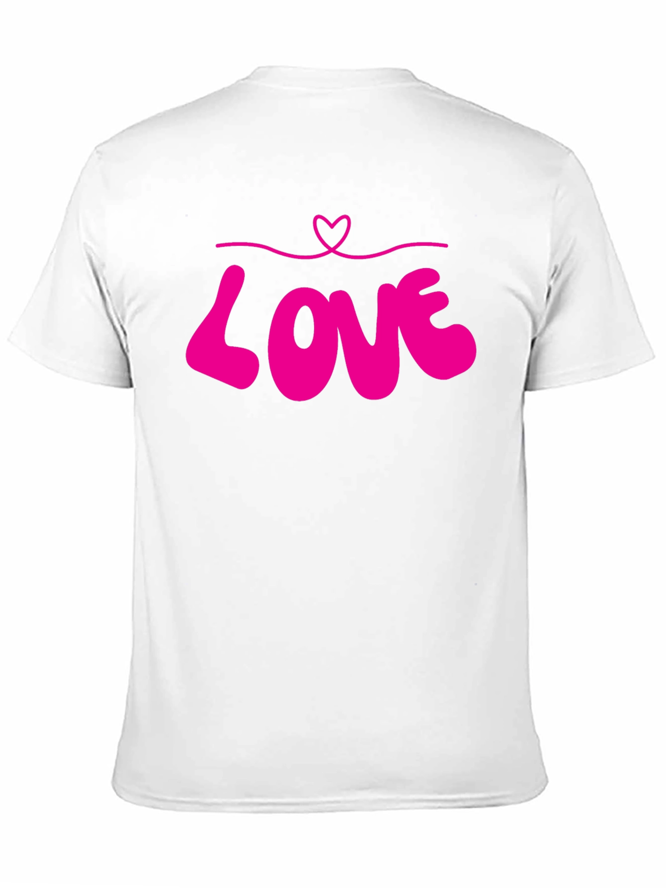 Black Love Heart Graphic Tee - Black Unisex T-Shirt view 11
