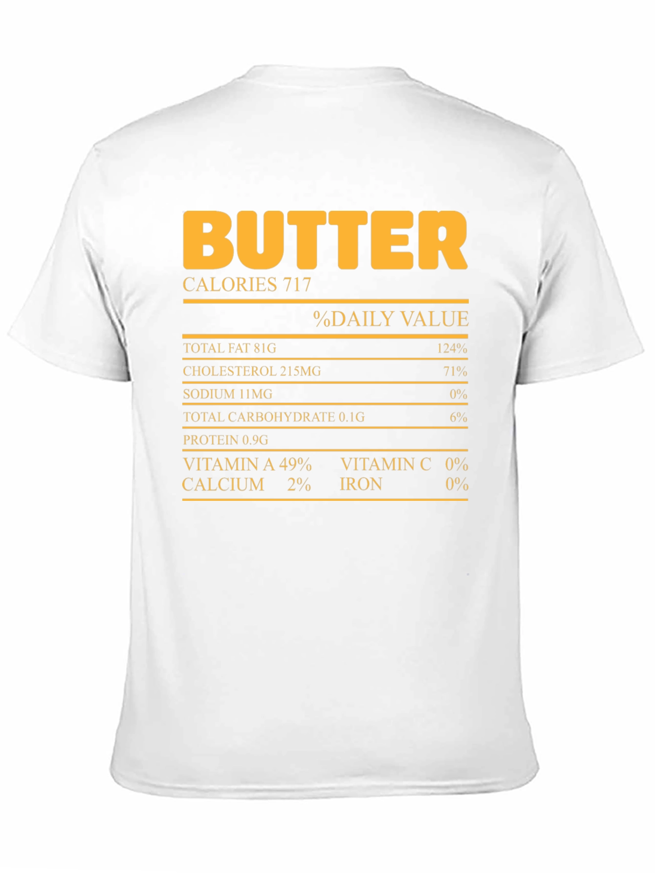 Black Funny Butter Nutrition Facts T-Shirt view 11