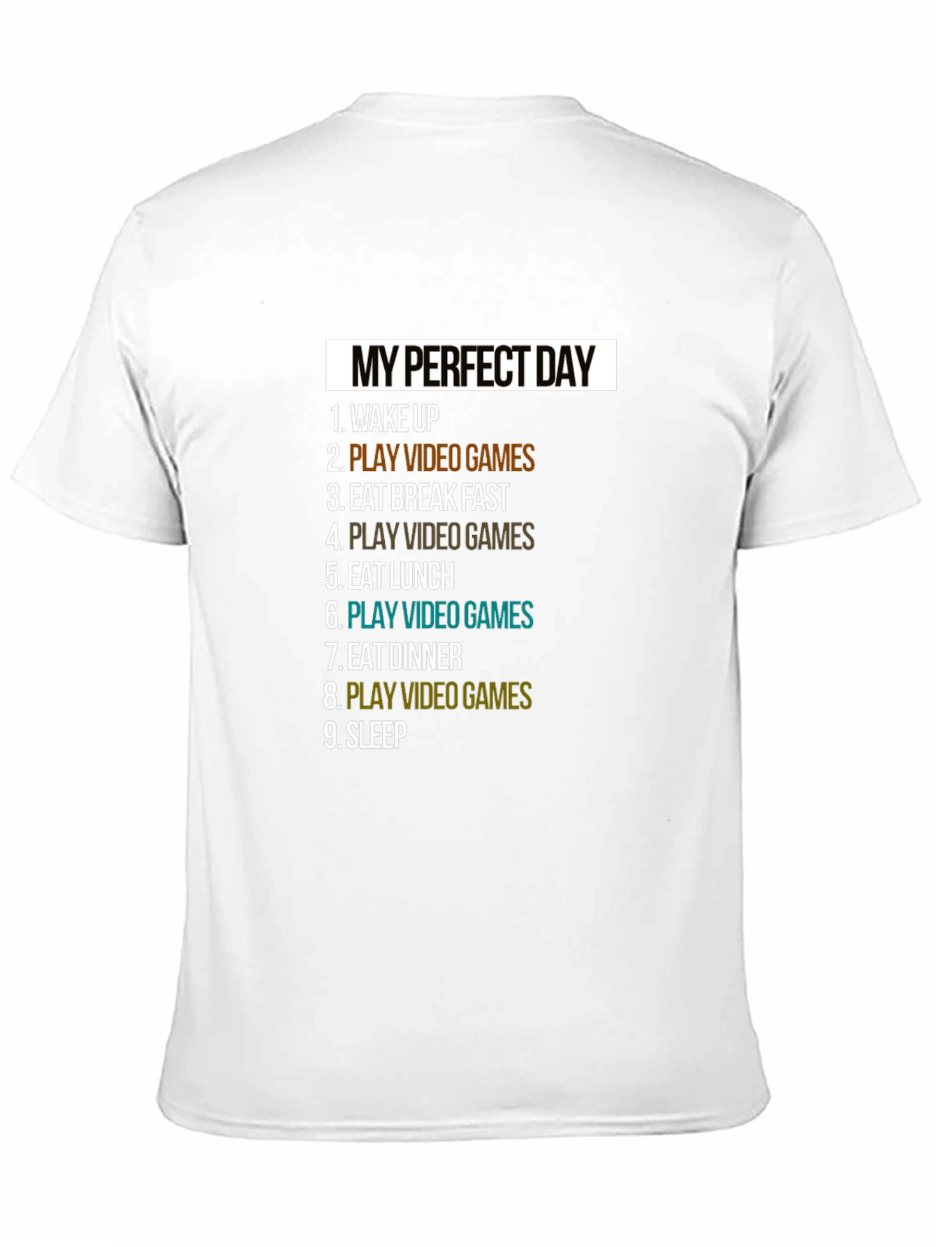 Black My Perfect Day Video Game T-Shirt view 11