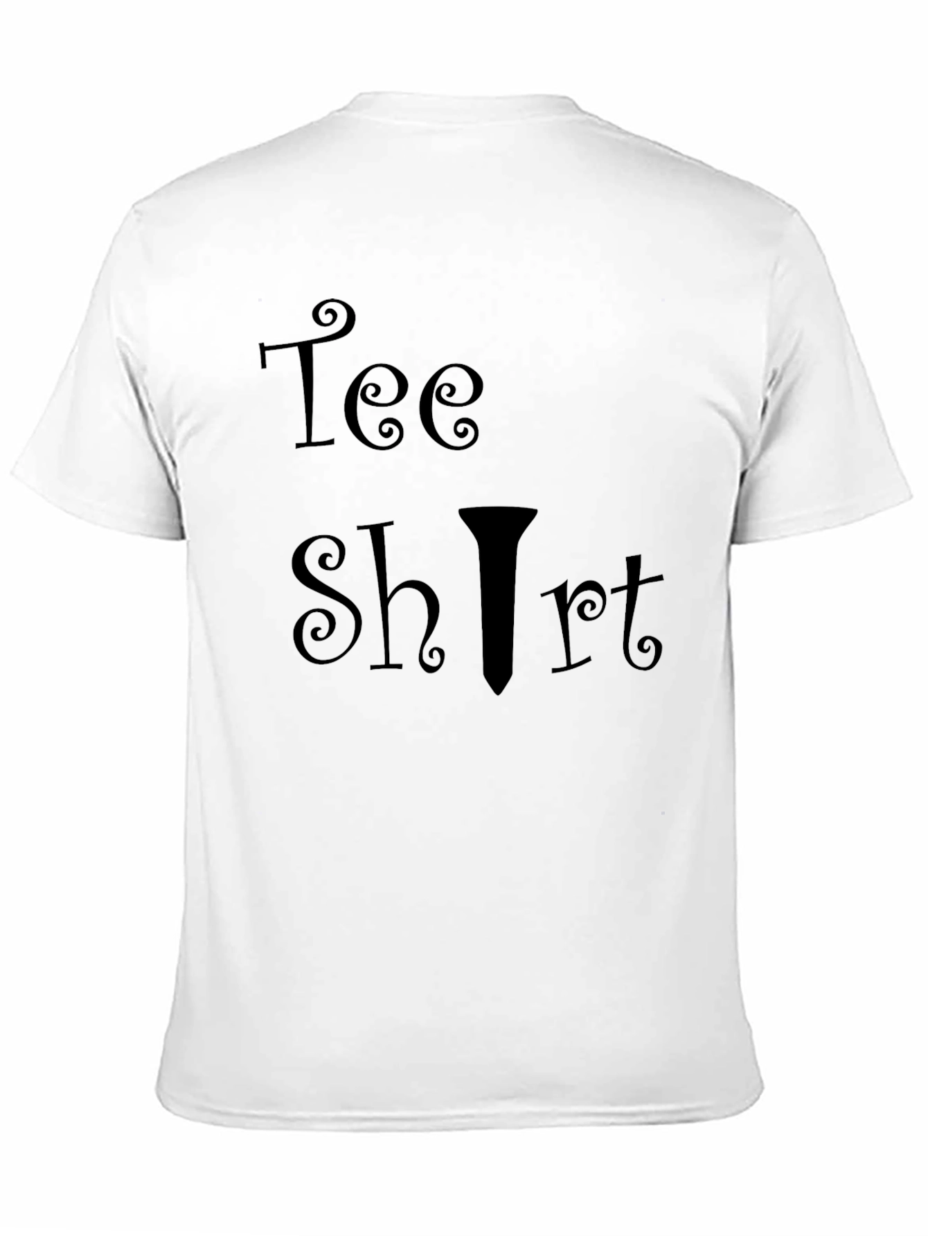 Black Novelty Tee Shirt - 'Tee Shirt' Graphic view 11