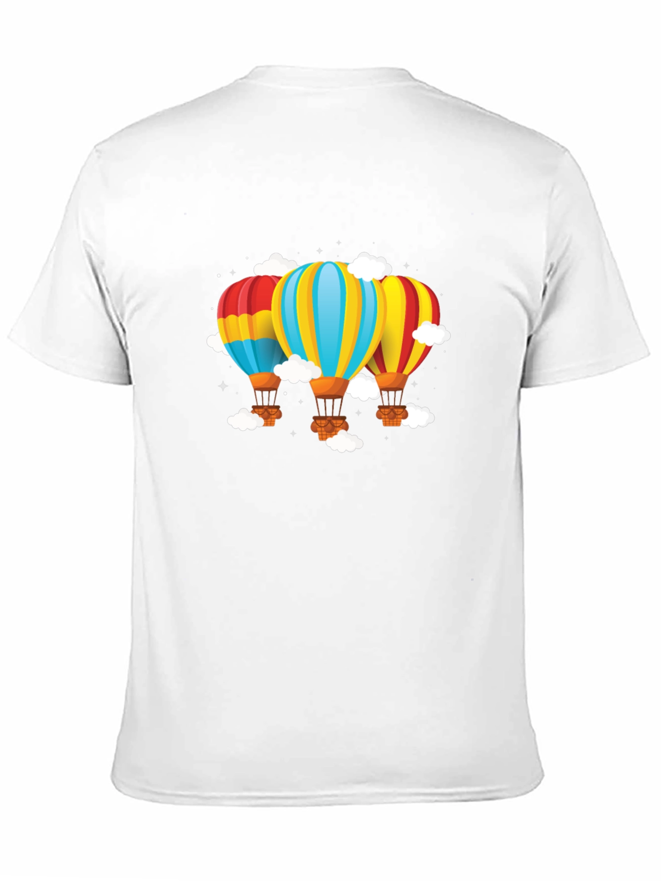 Black Hot Air Balloon Graphic Tee - Black Cotton Blend view 11