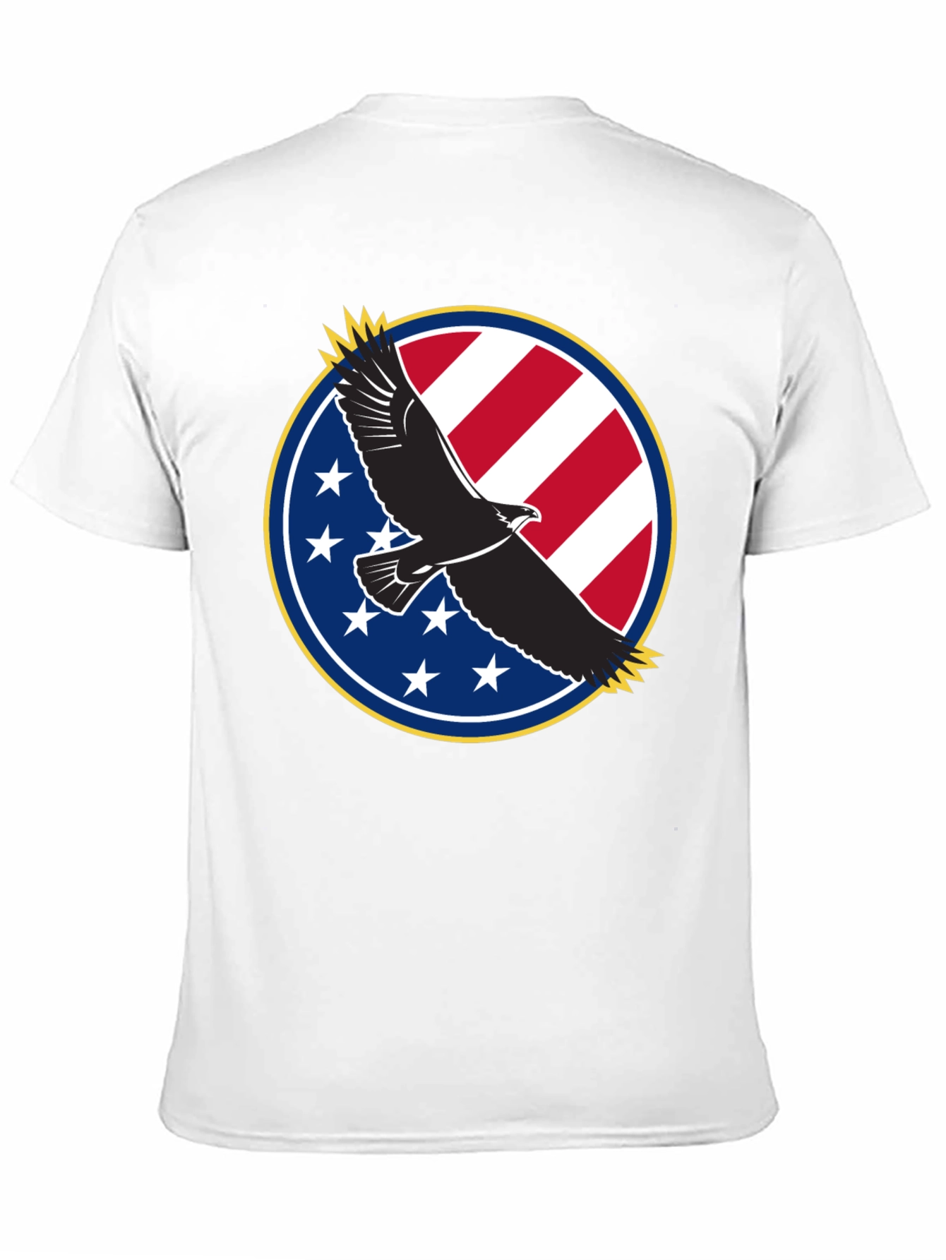 Black Patriotic Eagle T-Shirt - USA Flag Design view 11