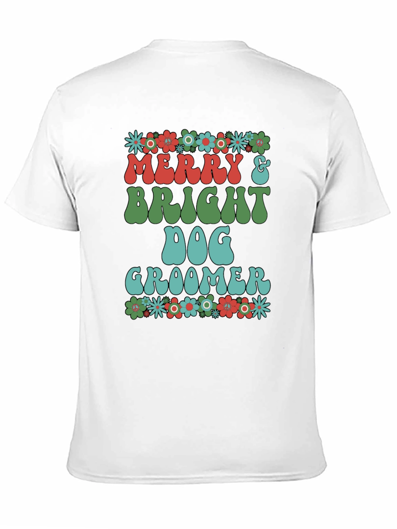 Black Merry & Bright Dog Groomer T-Shirt view 11